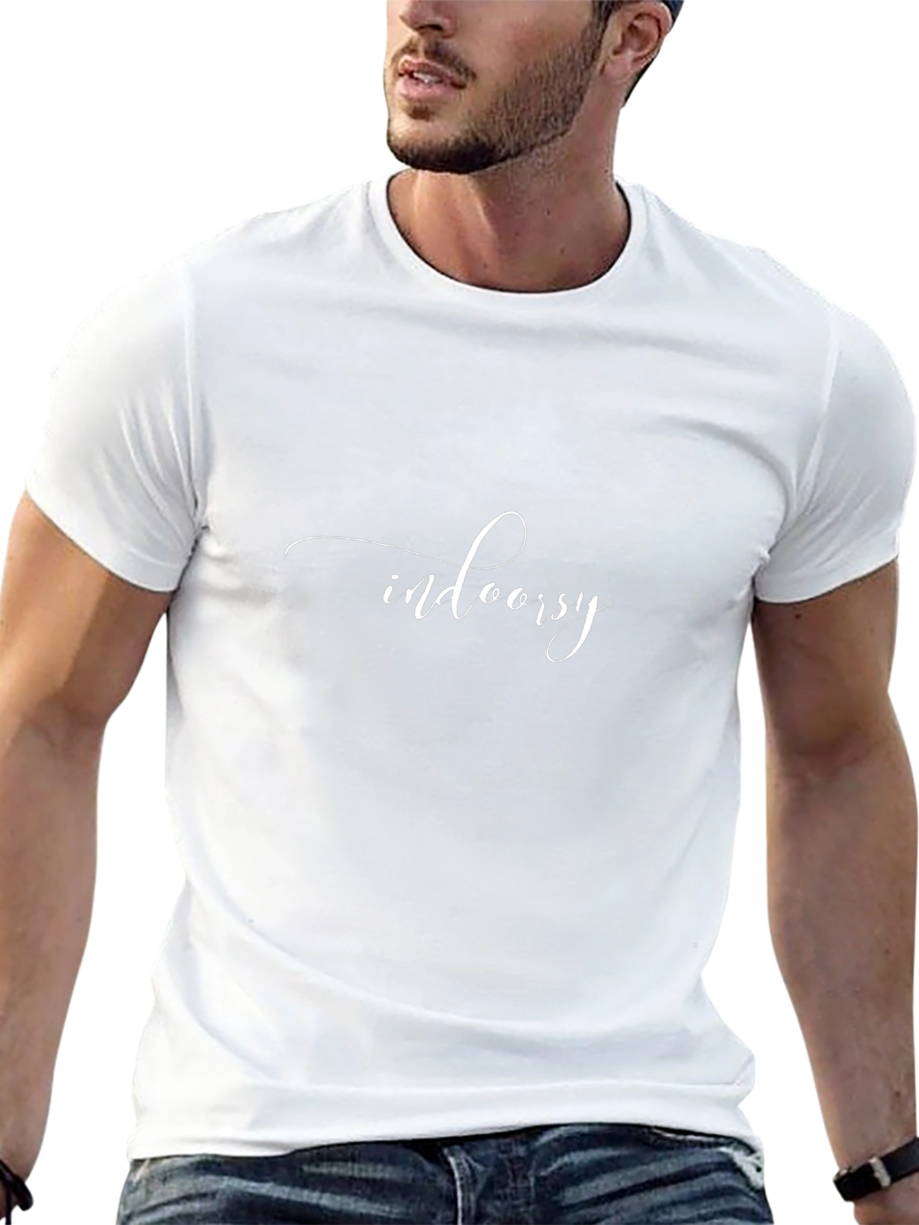 Indoorsy Black Graphic Tee