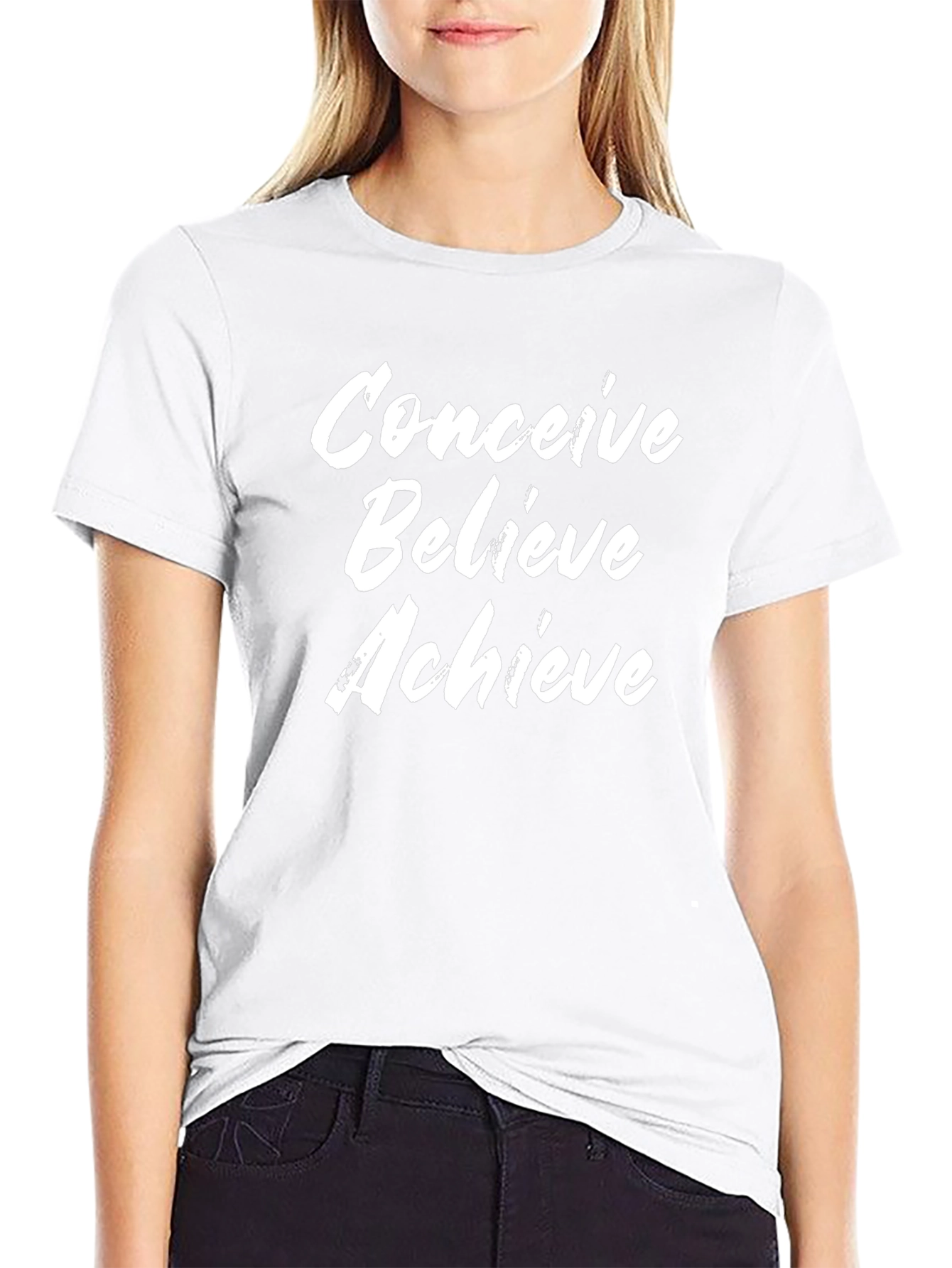 Conceive Believe Achieve Graphic Tee - Black