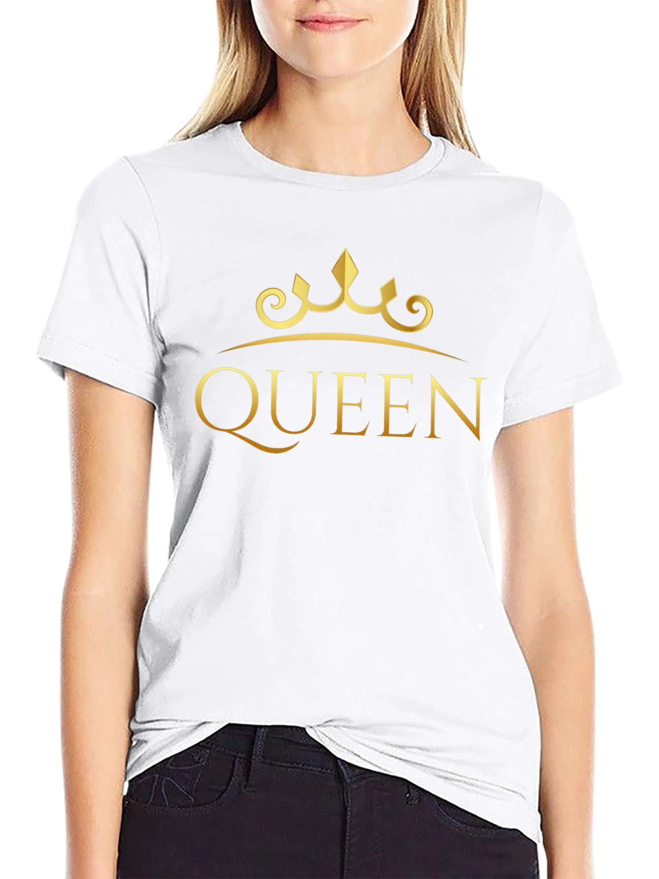 Queen Crown Graphic Black T-Shirt