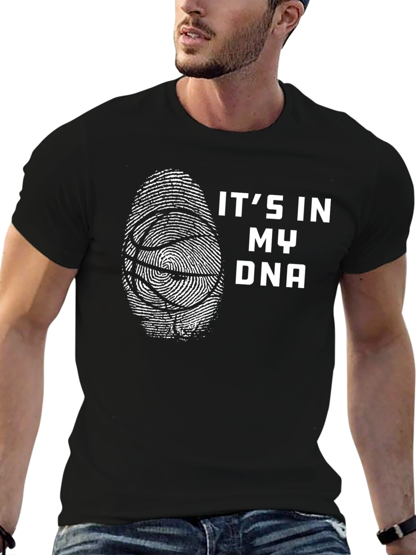 Basketball DNA T-Shirt - Black Graphic Tee