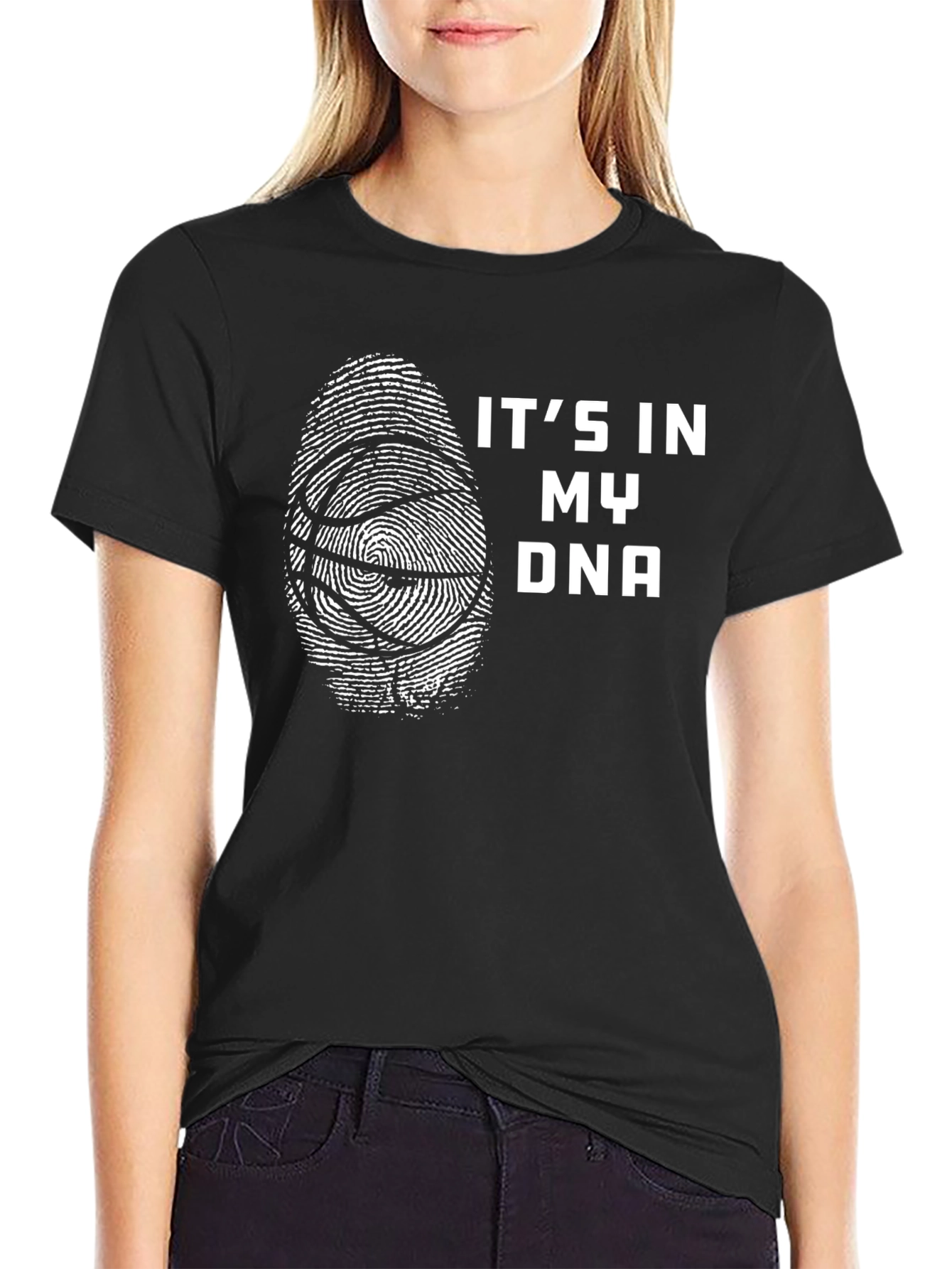 Basketball DNA T-Shirt - Black Graphic Tee