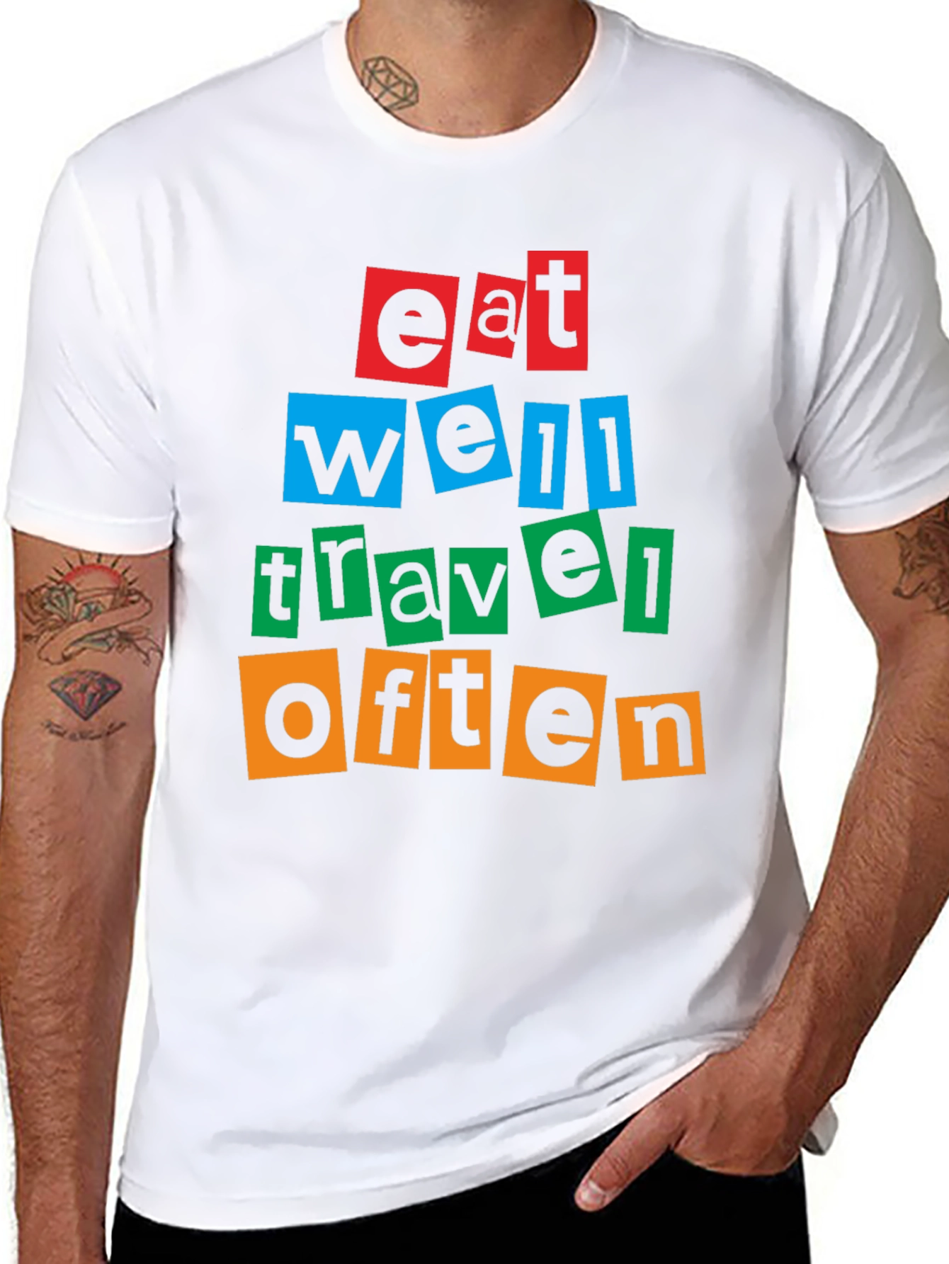Eat Well Travel Often Graphic T-Shirt