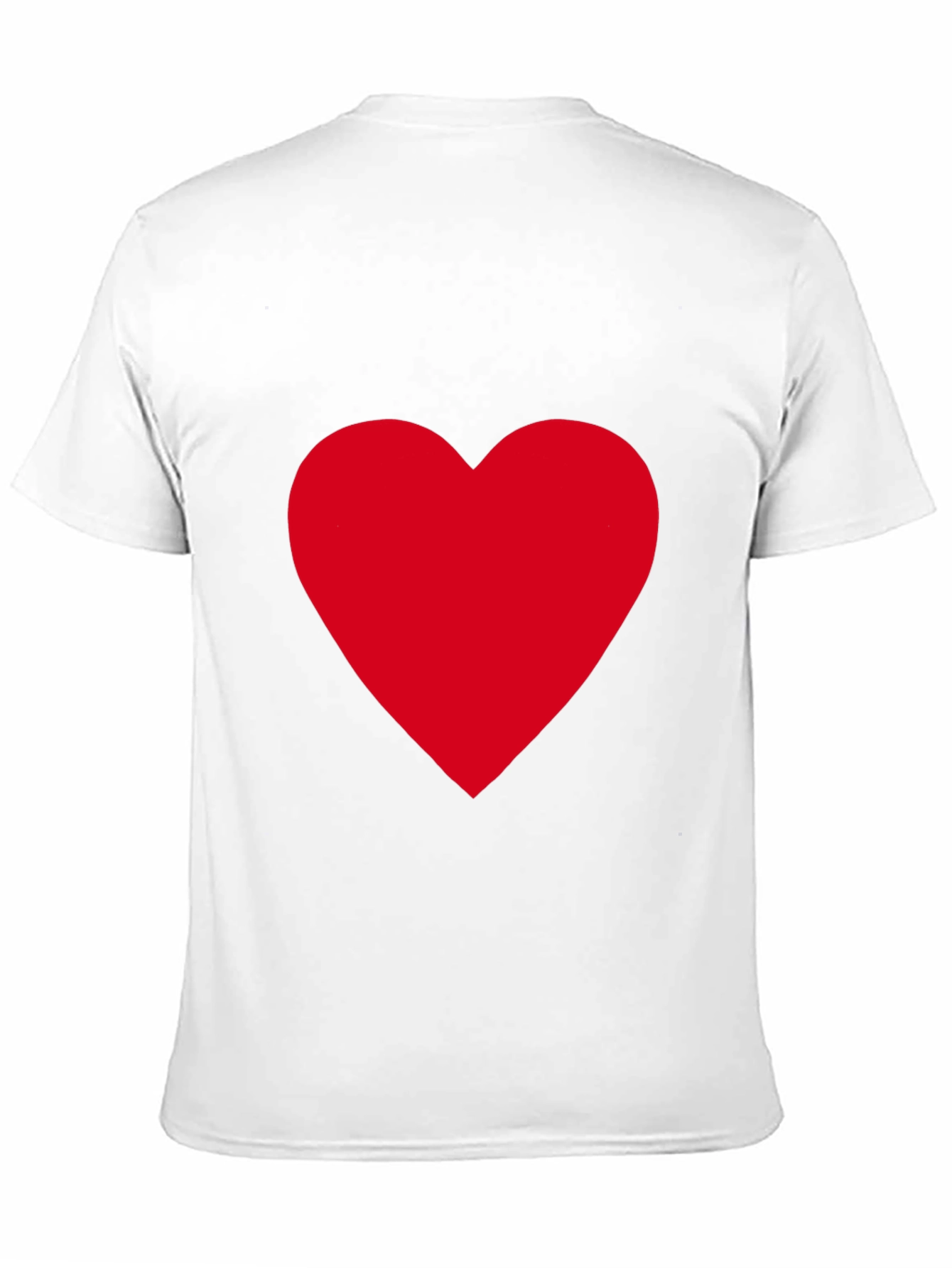 Bold Red Heart on Black T-Shirt
