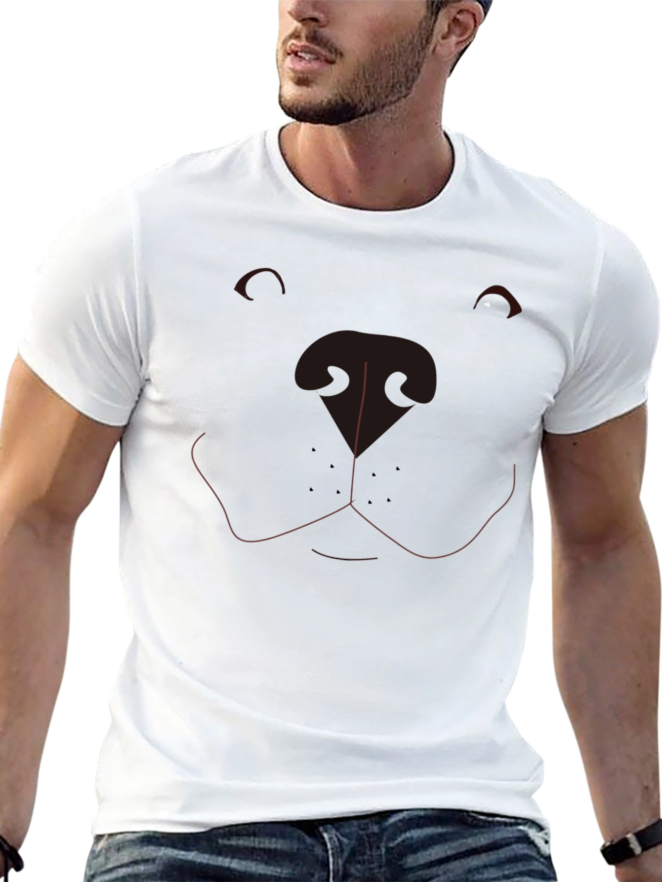 Cool Dog Face Graphic T-Shirt