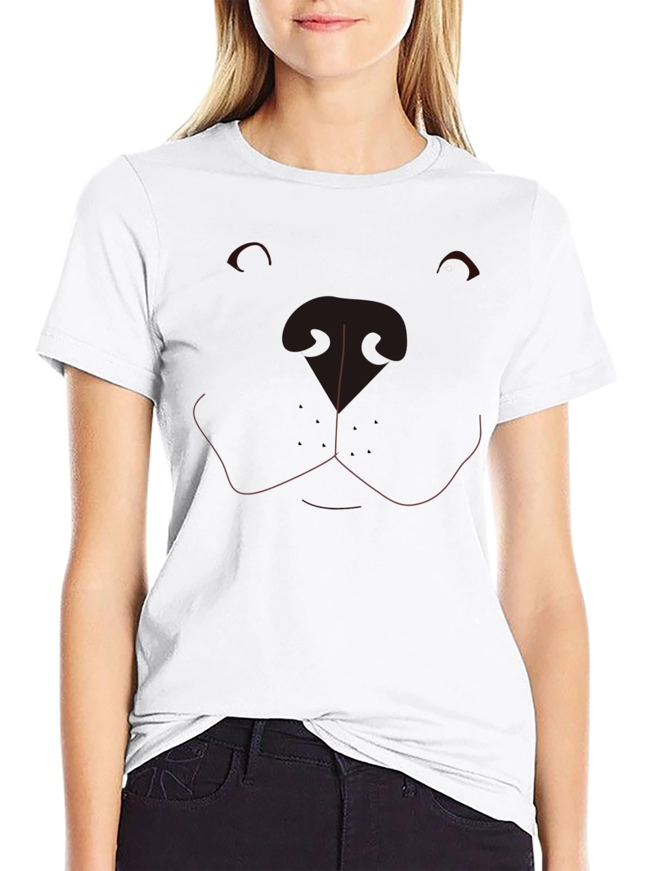 Cool Dog Face Graphic T-Shirt