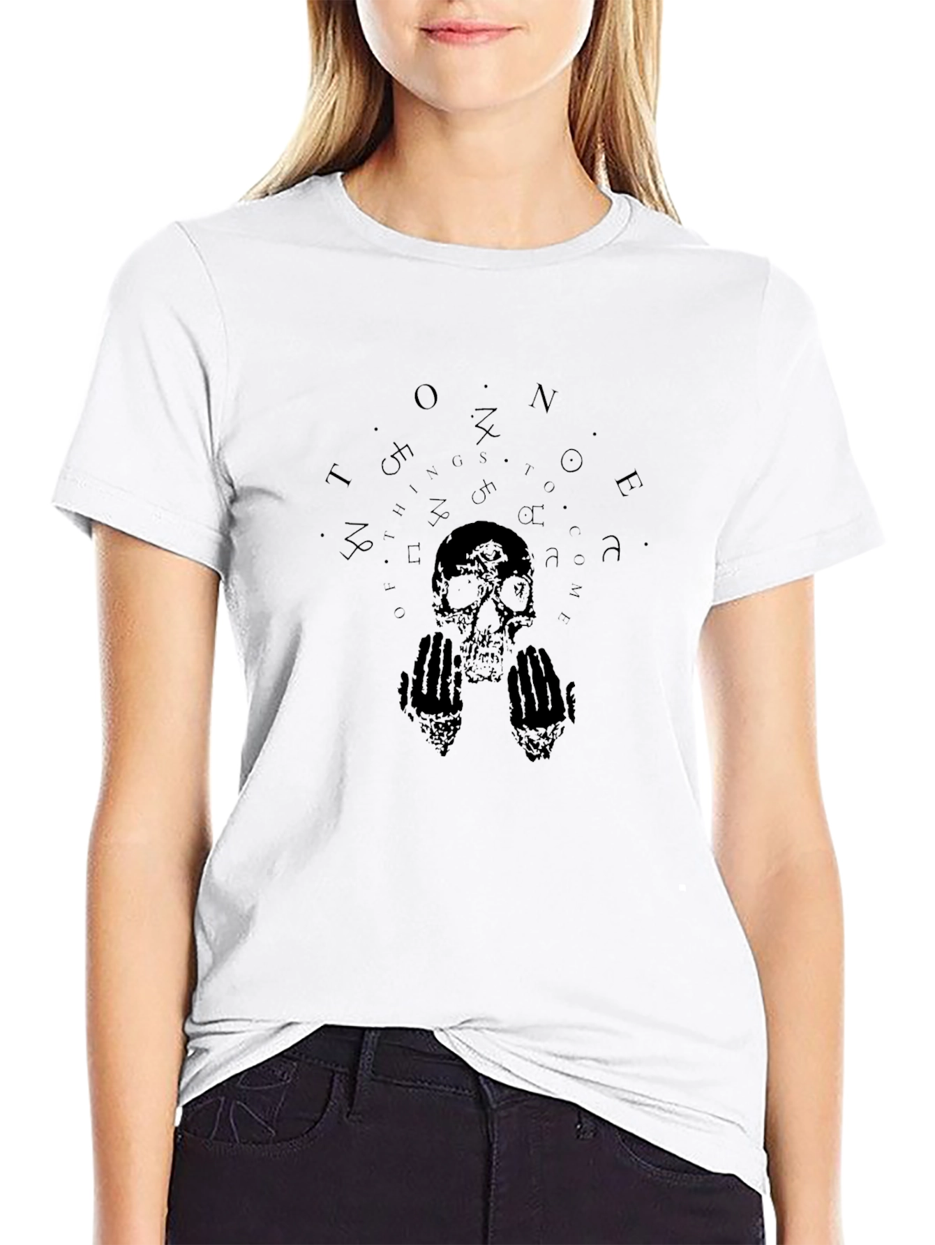 Skull & Hands Graphic Black T-Shirt