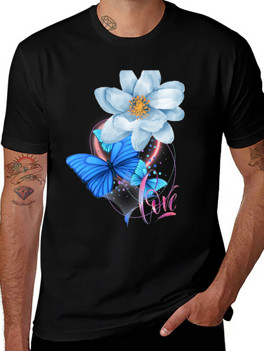 Floral Butterfly Graphic T-Shirt