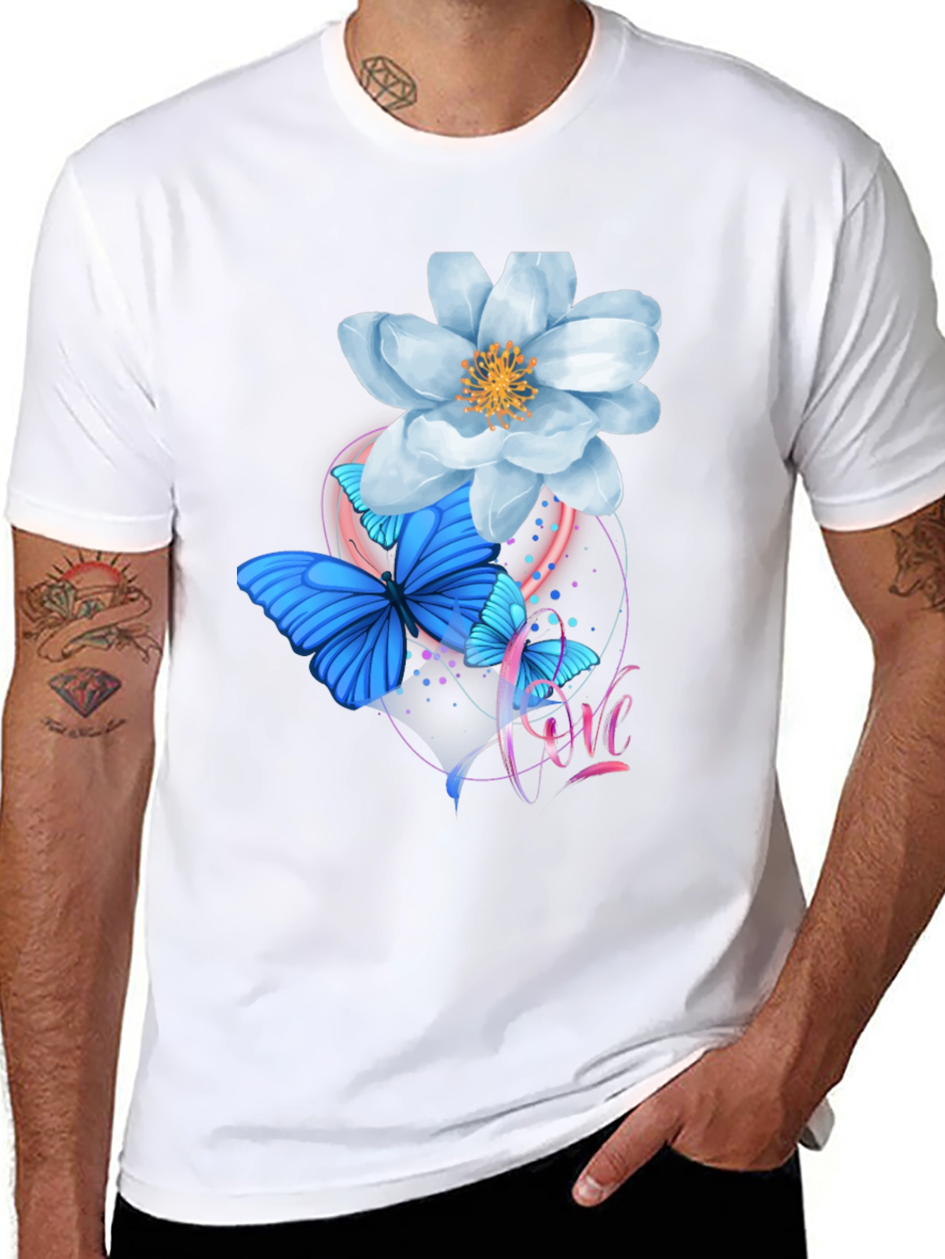 Floral Butterfly Graphic T-Shirt