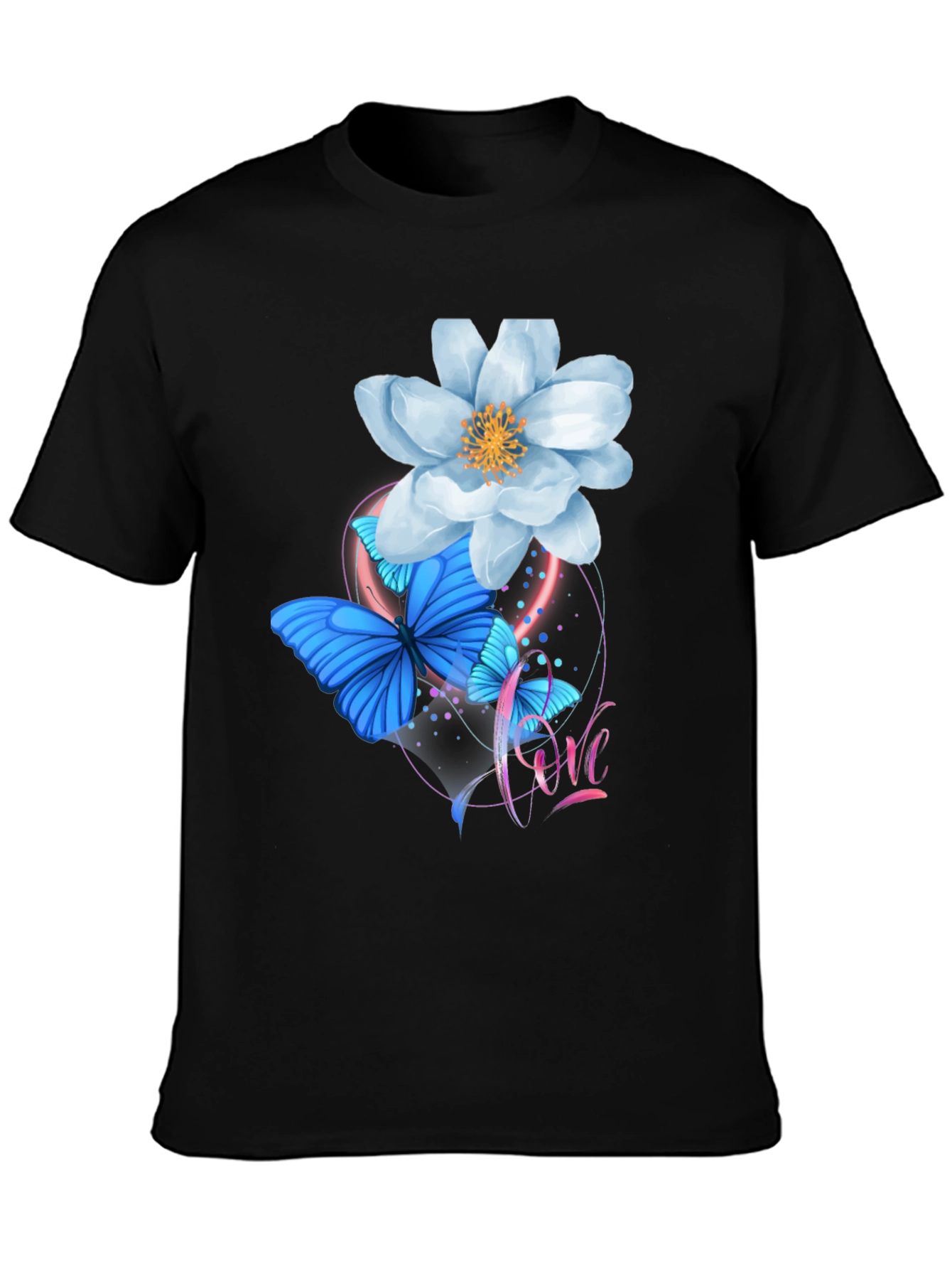 Floral Butterfly Graphic T-Shirt