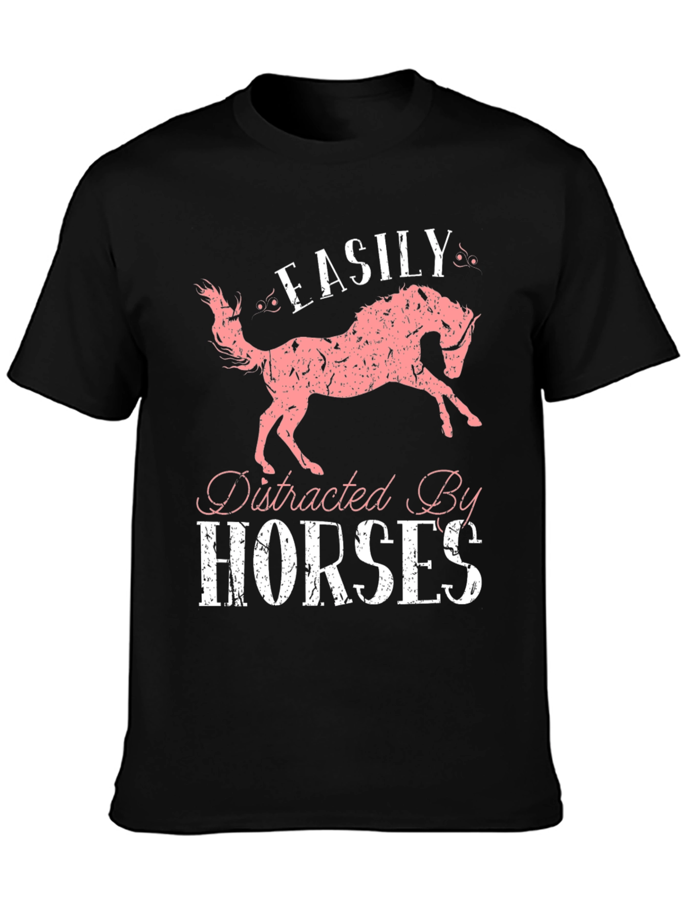 Easily Distracted by Horses Graphic T-Shirt