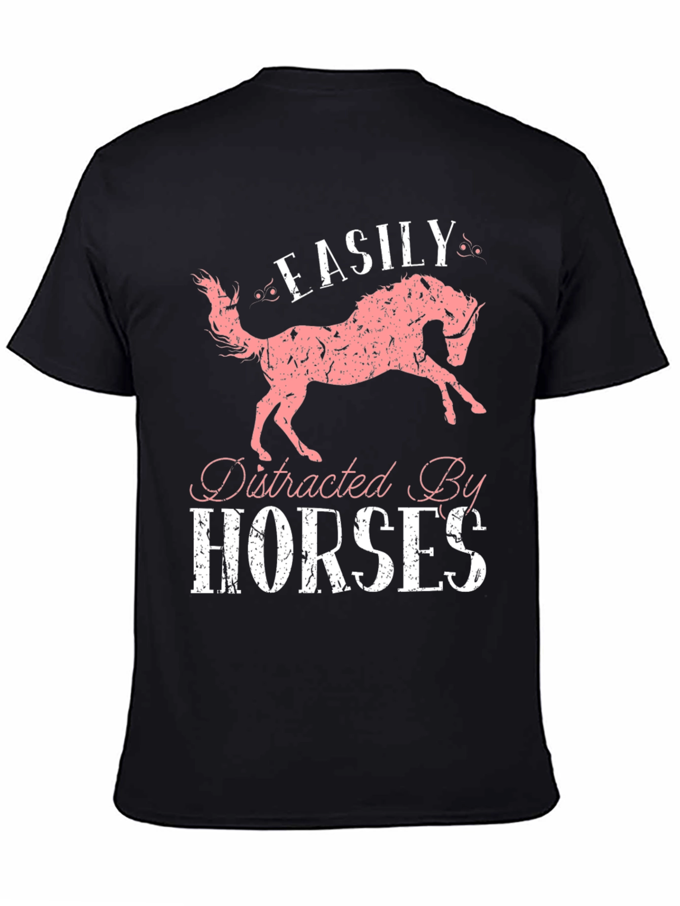 Easily Distracted by Horses Graphic T-Shirt