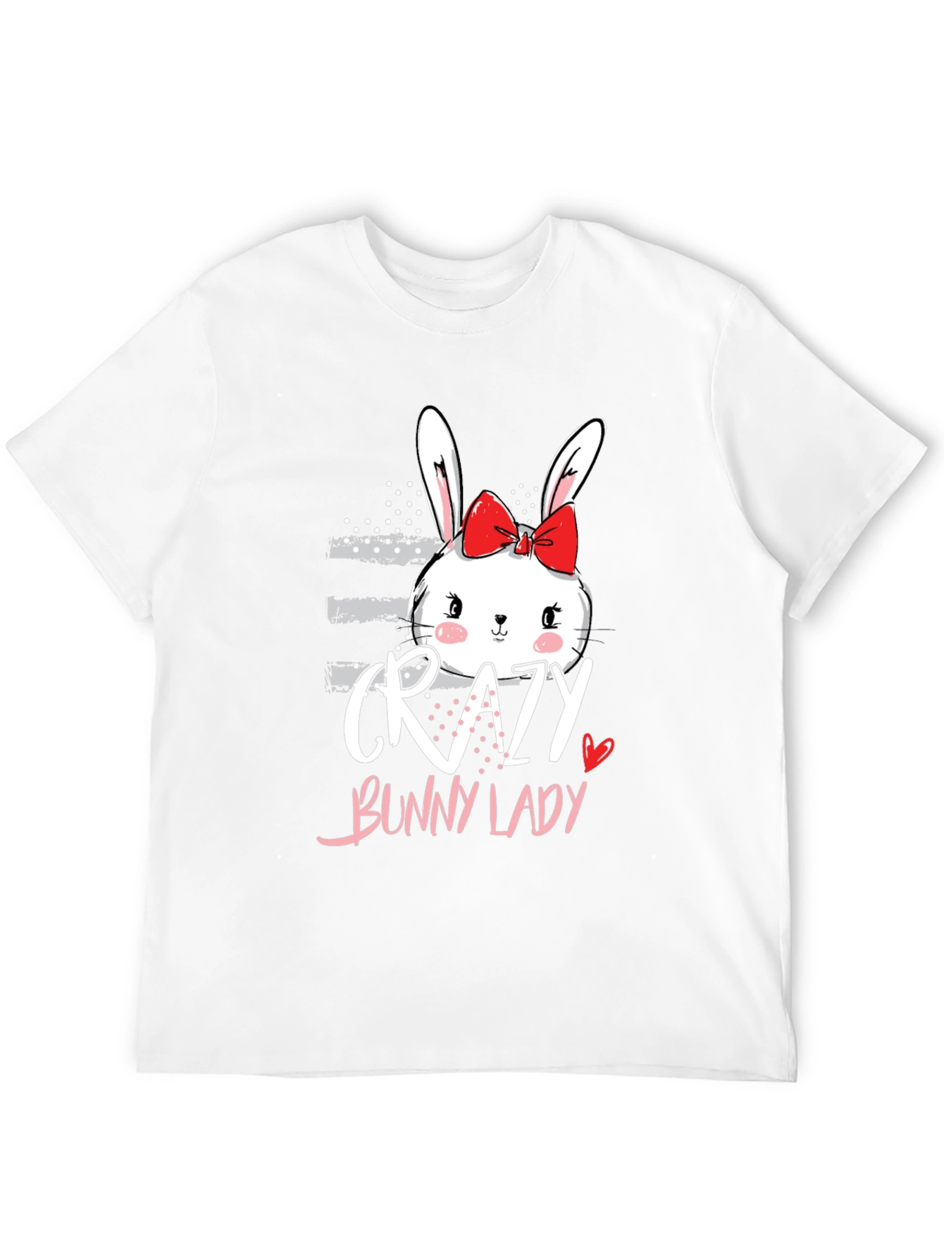Crazy Bunny Lady Graphic T-Shirt - Cute & Comfy