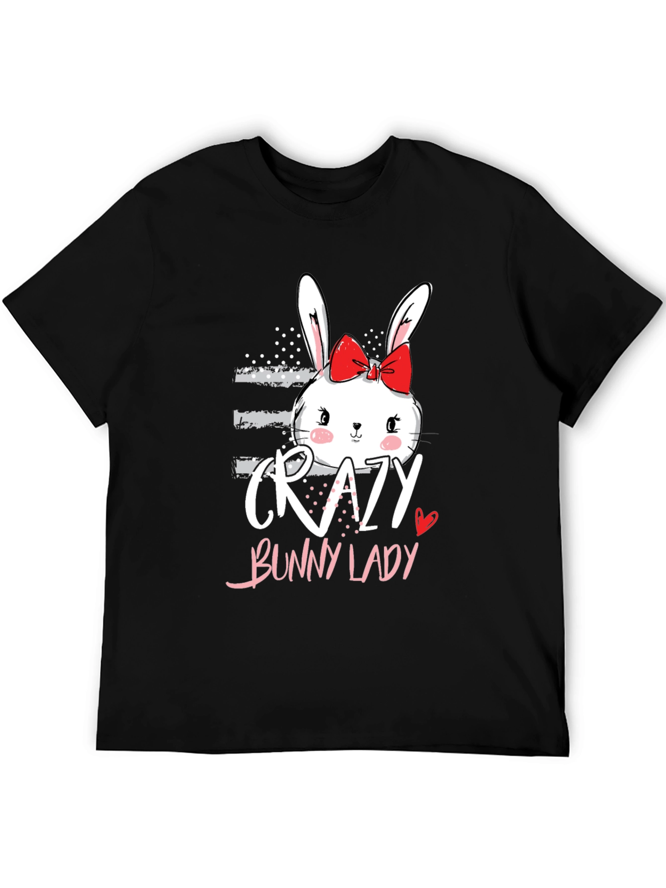Crazy Bunny Lady Graphic T-Shirt - Cute & Comfy