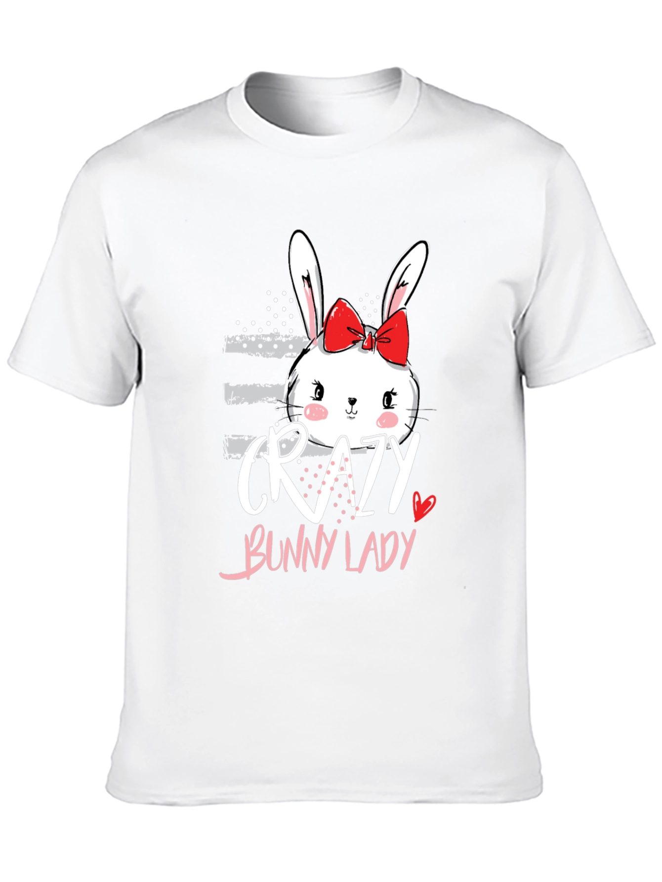 Crazy Bunny Lady Graphic T-Shirt - Cute & Comfy