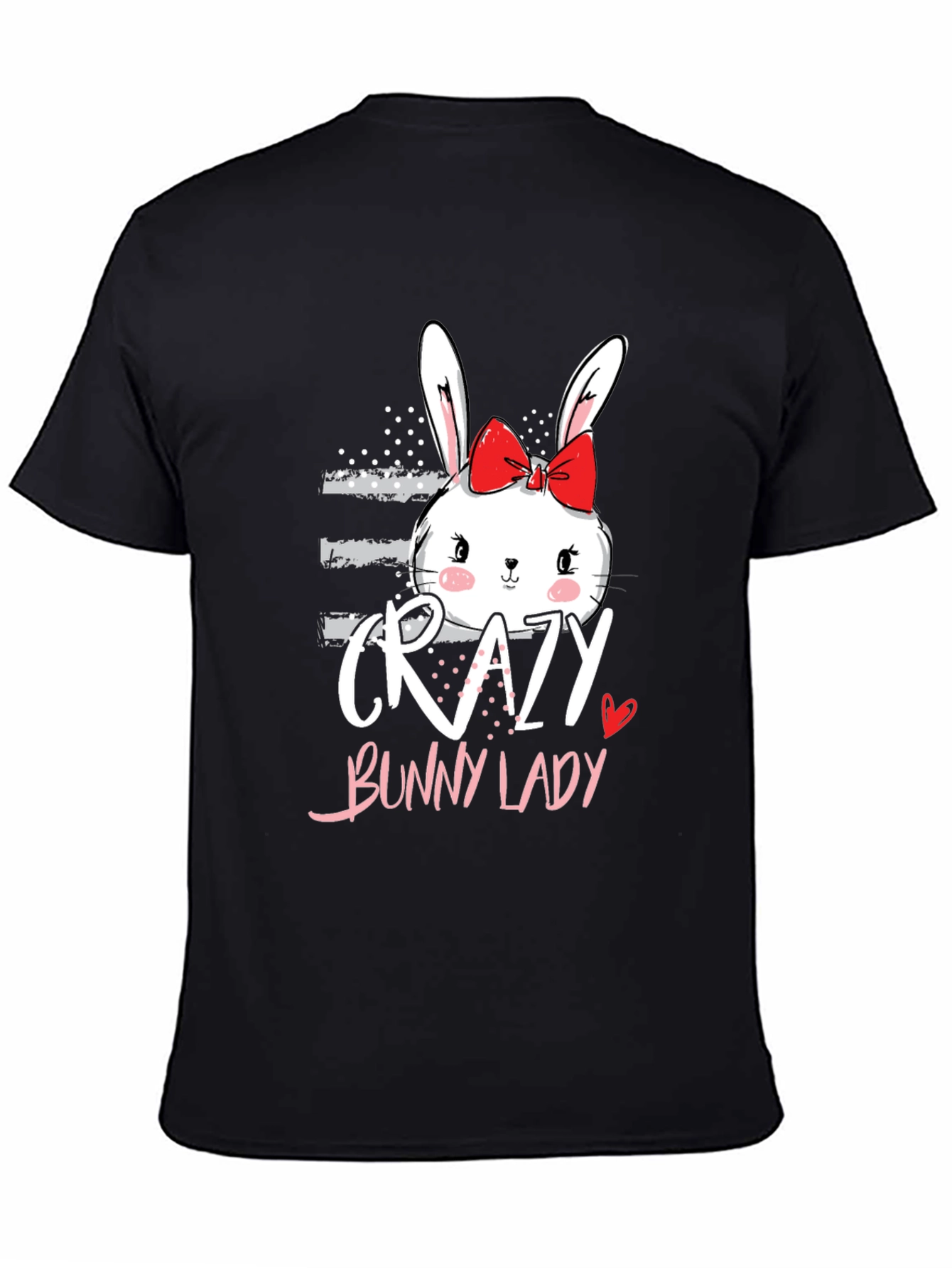 Crazy Bunny Lady Graphic T-Shirt - Cute & Comfy