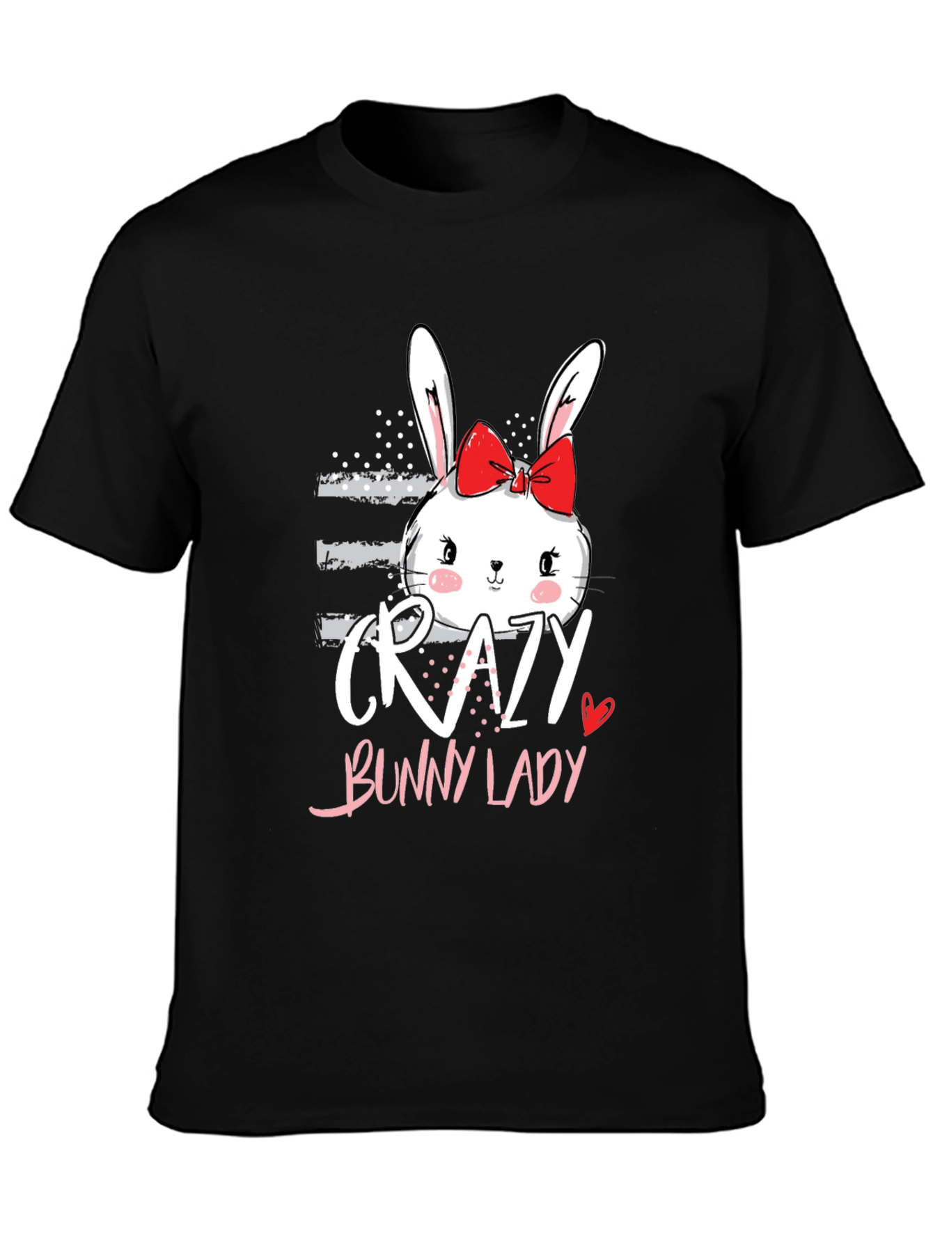Crazy Bunny Lady Graphic T-Shirt - Cute & Comfy