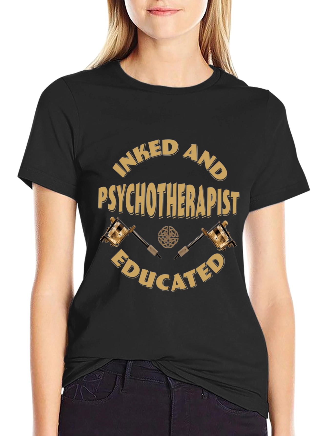 Inked Psychotherapist Educated Graphic Tee