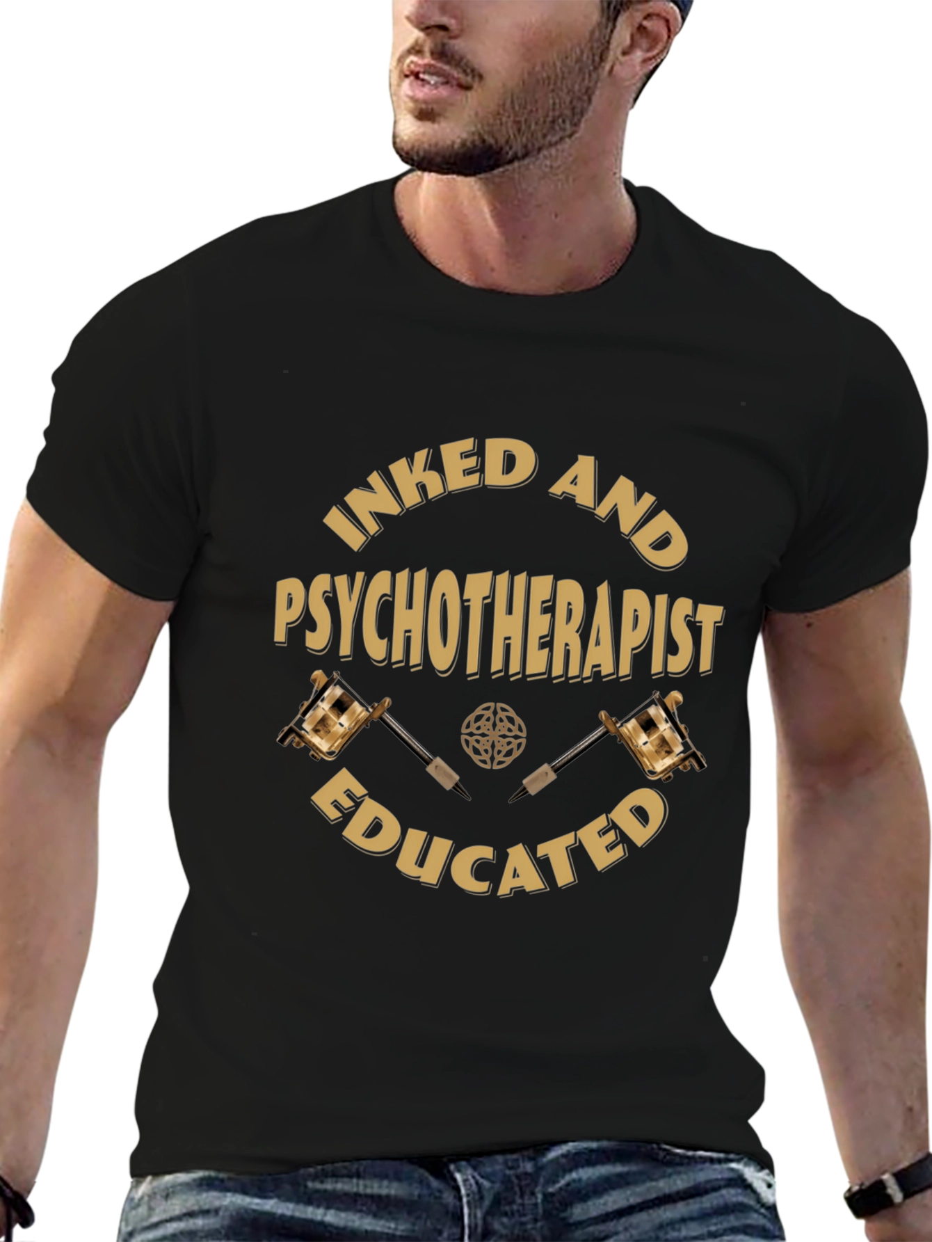 Inked Psychotherapist Educated Graphic Tee