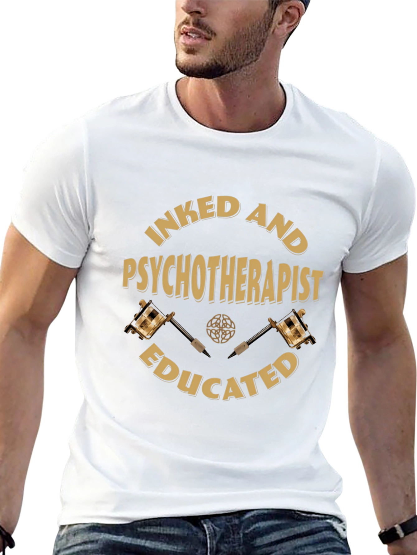 Inked Psychotherapist Educated Graphic Tee