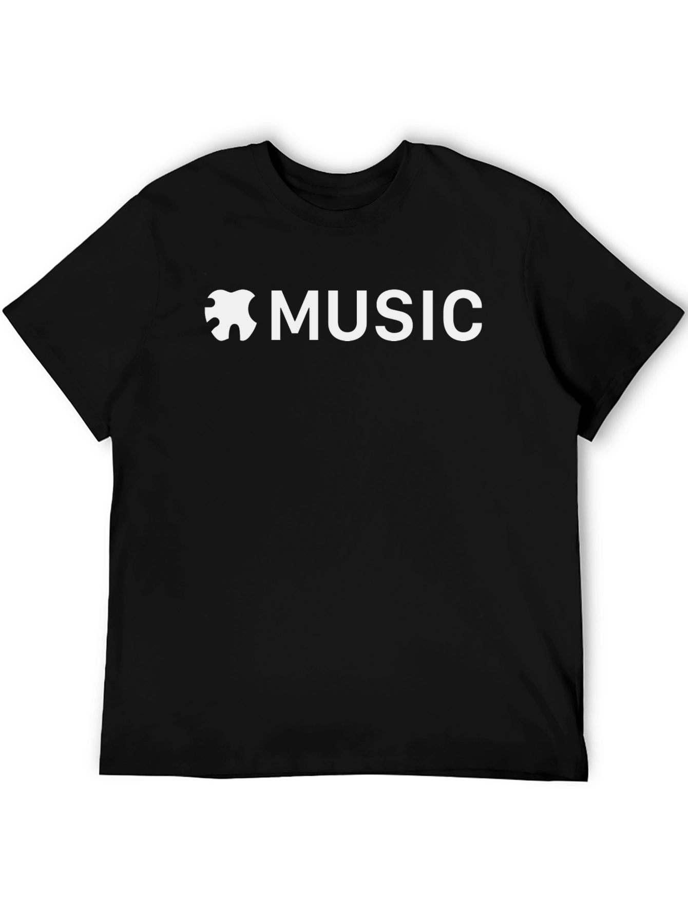 Apple Music Inspired Black Tee Shirt