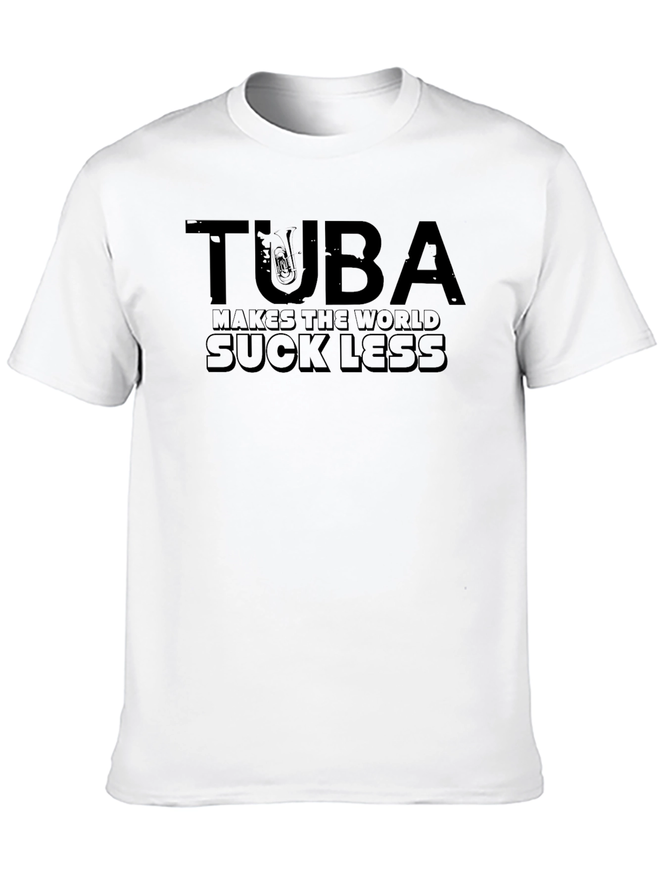 Tuba Makes The World Suck Less Black T-Shirt