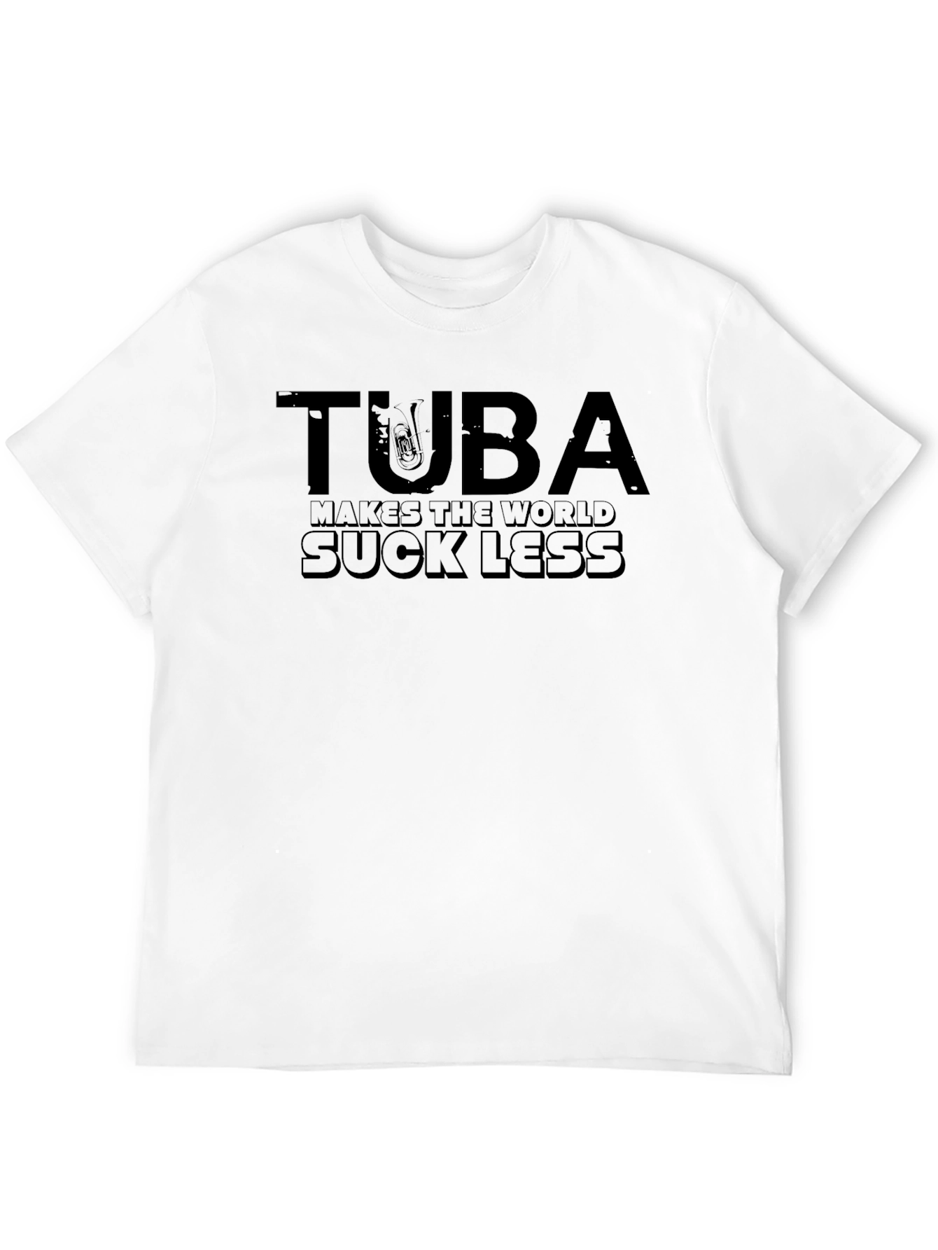 Tuba Makes The World Suck Less Black T-Shirt