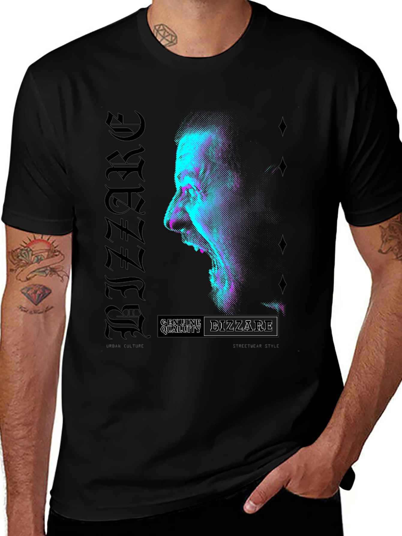 Bizzare Graphic Print Tee - Modern Streetwear Style