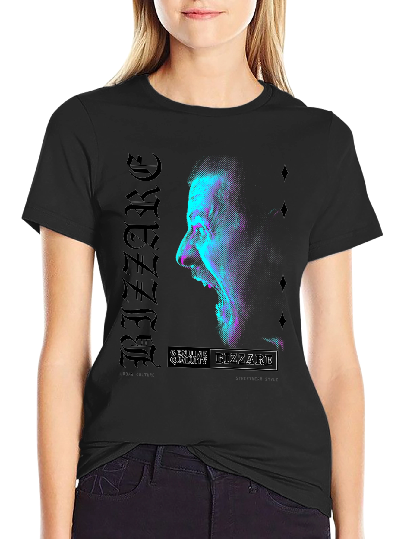Bizzare Graphic Print Tee - Modern Streetwear Style