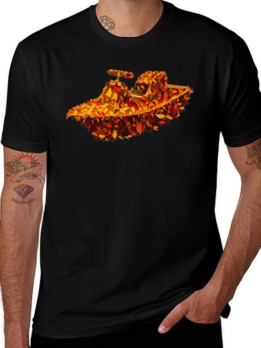 Autumn Leaves Tractor Graphic T-Shirt
