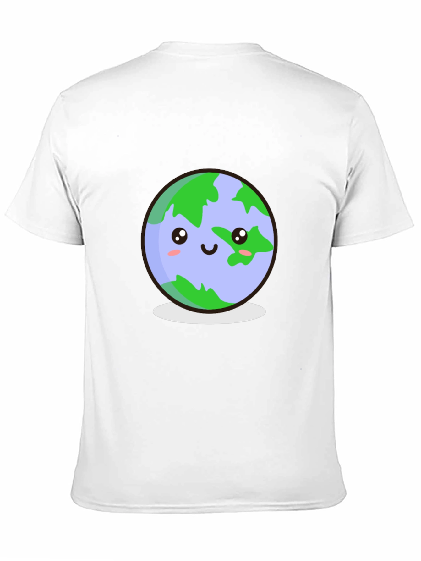 Kawaii Earth Graphic Tee - Black T-Shirt