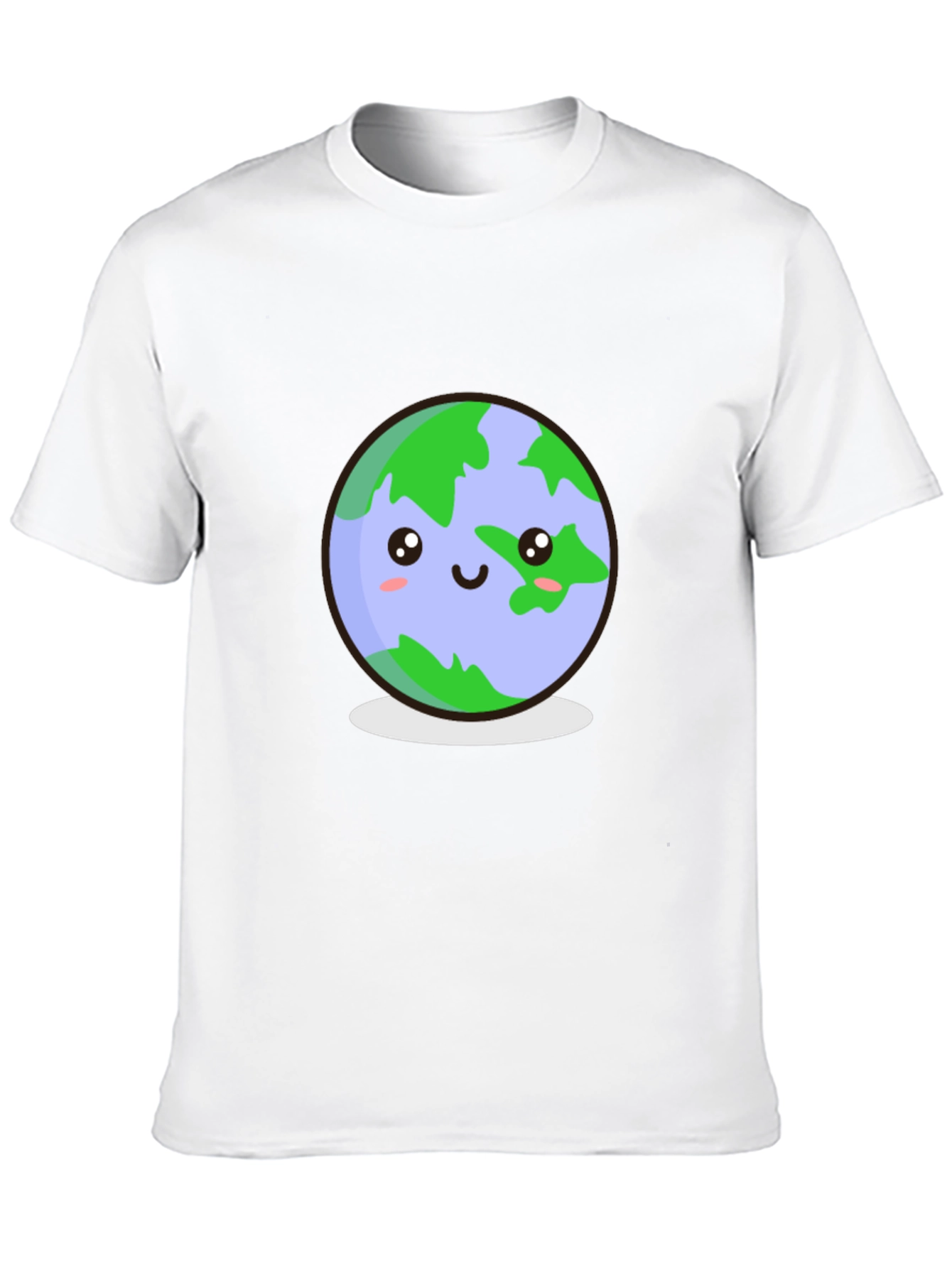 Kawaii Earth Graphic Tee - Black T-Shirt