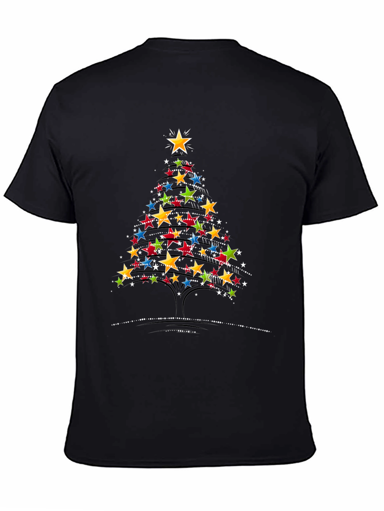 Starry Christmas Tree Graphic T-Shirt