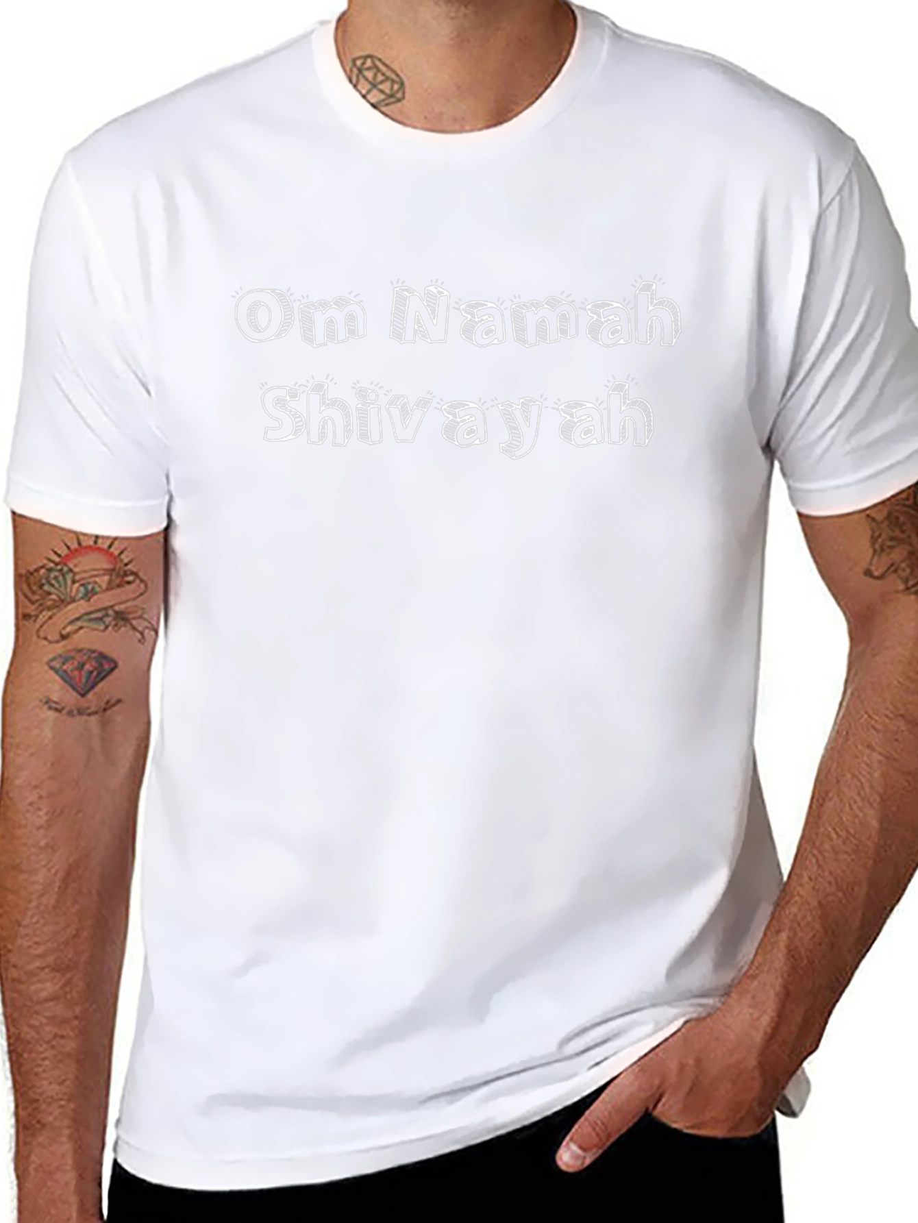 Om Namah Shivayah Graphic Print Black T-Shirt