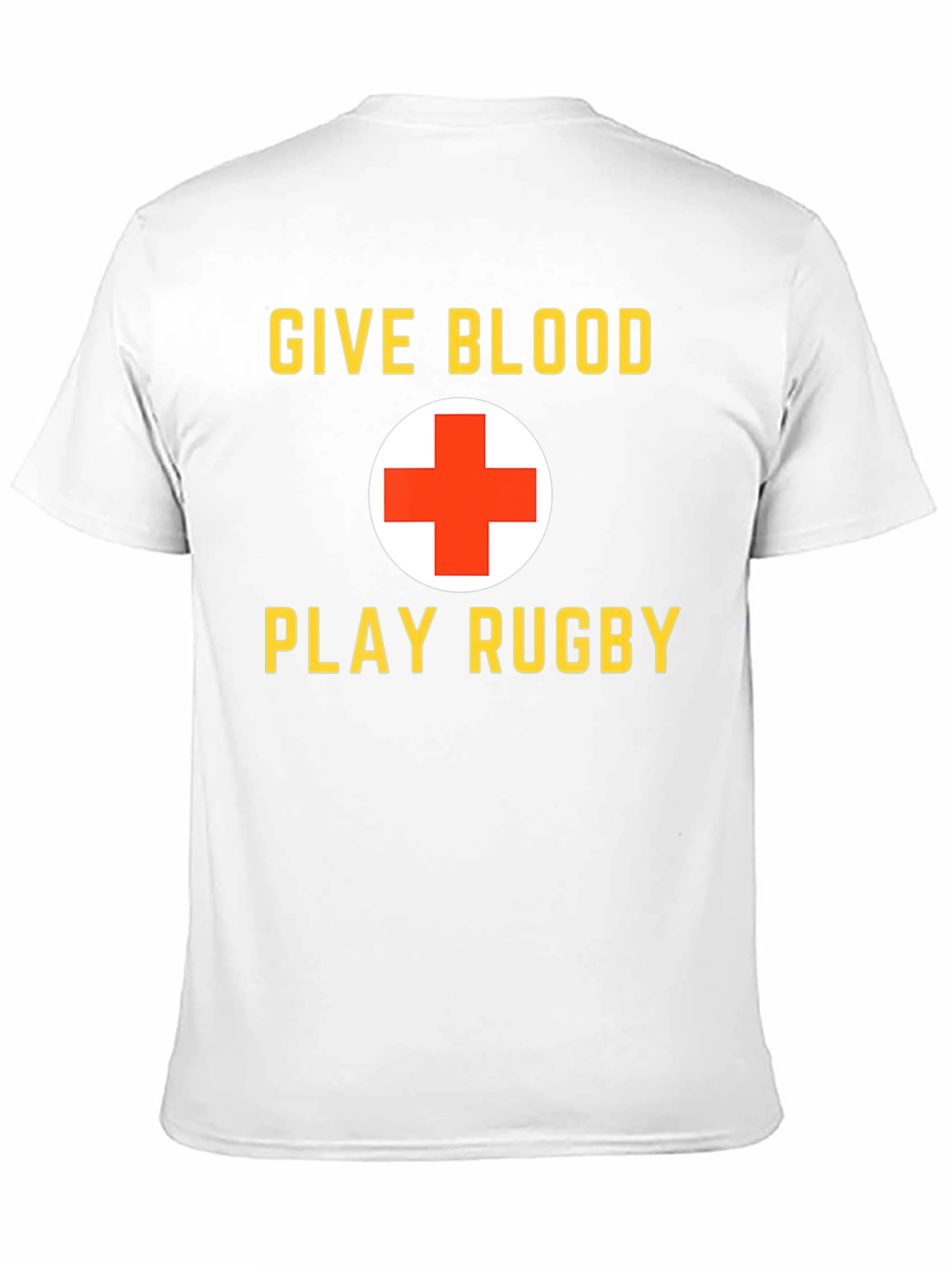 Give Blood Play Rugby Black Graphic T-Shirt