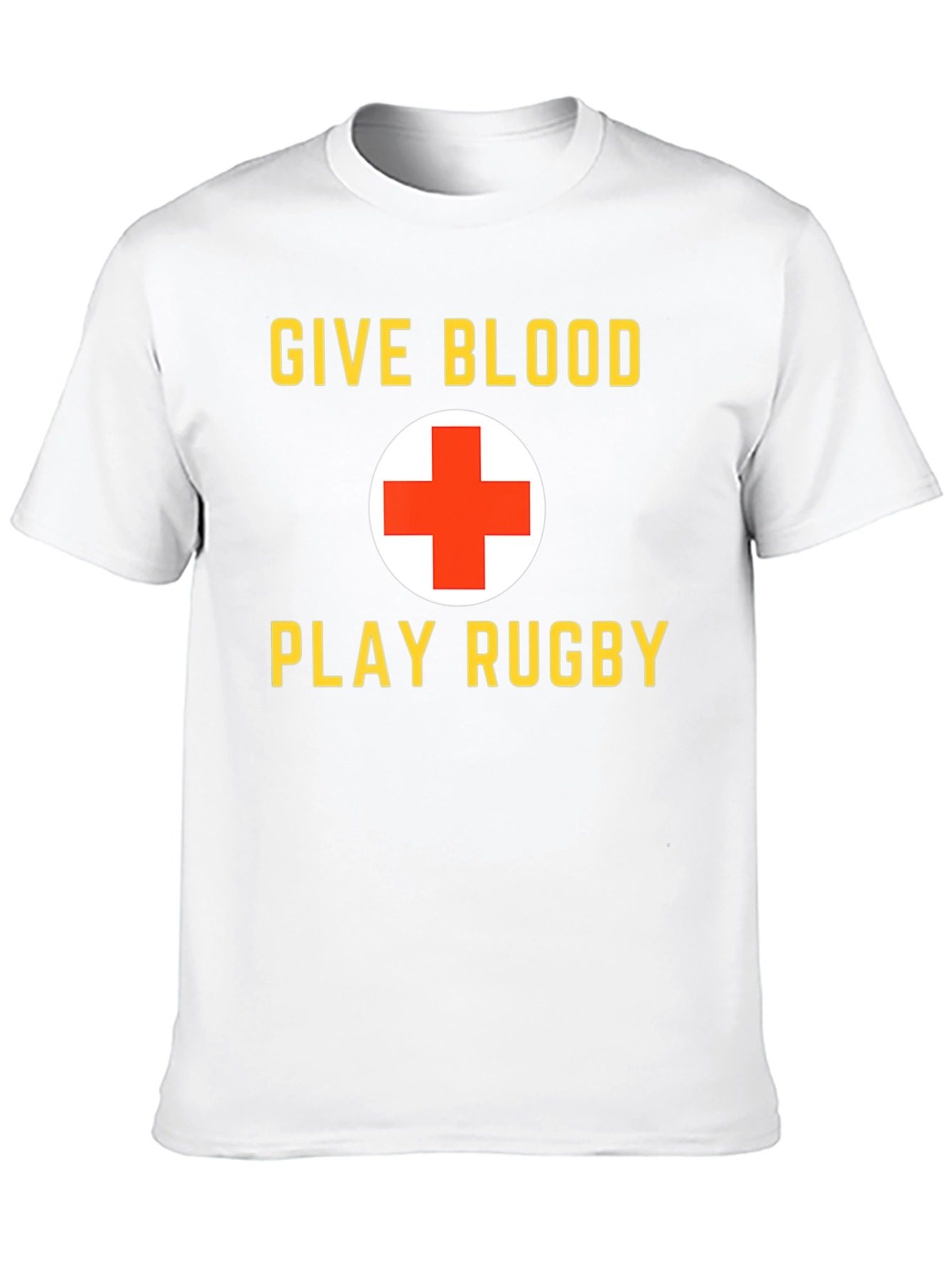 Give Blood Play Rugby Black Graphic T-Shirt