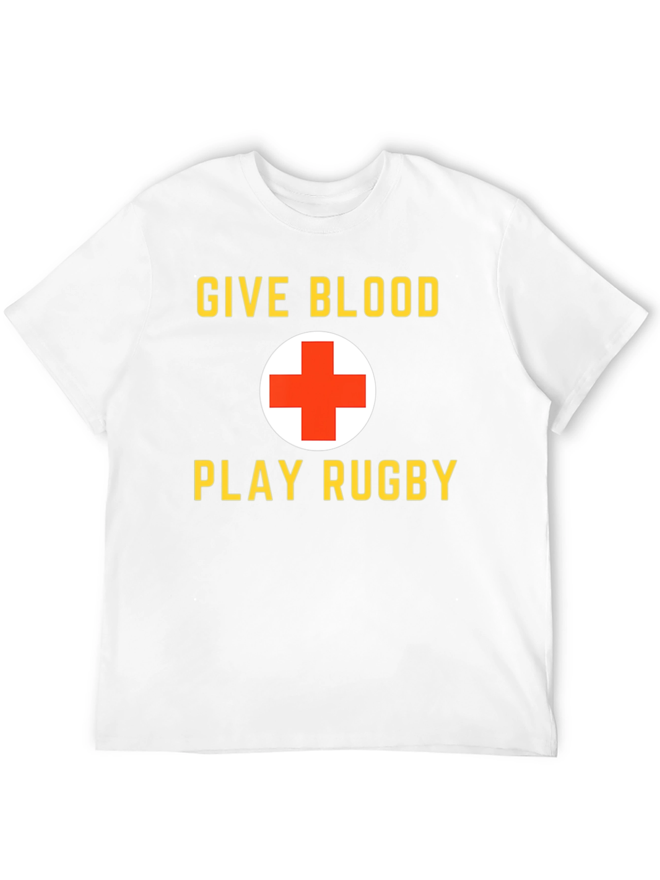 Give Blood Play Rugby Black Graphic T-Shirt