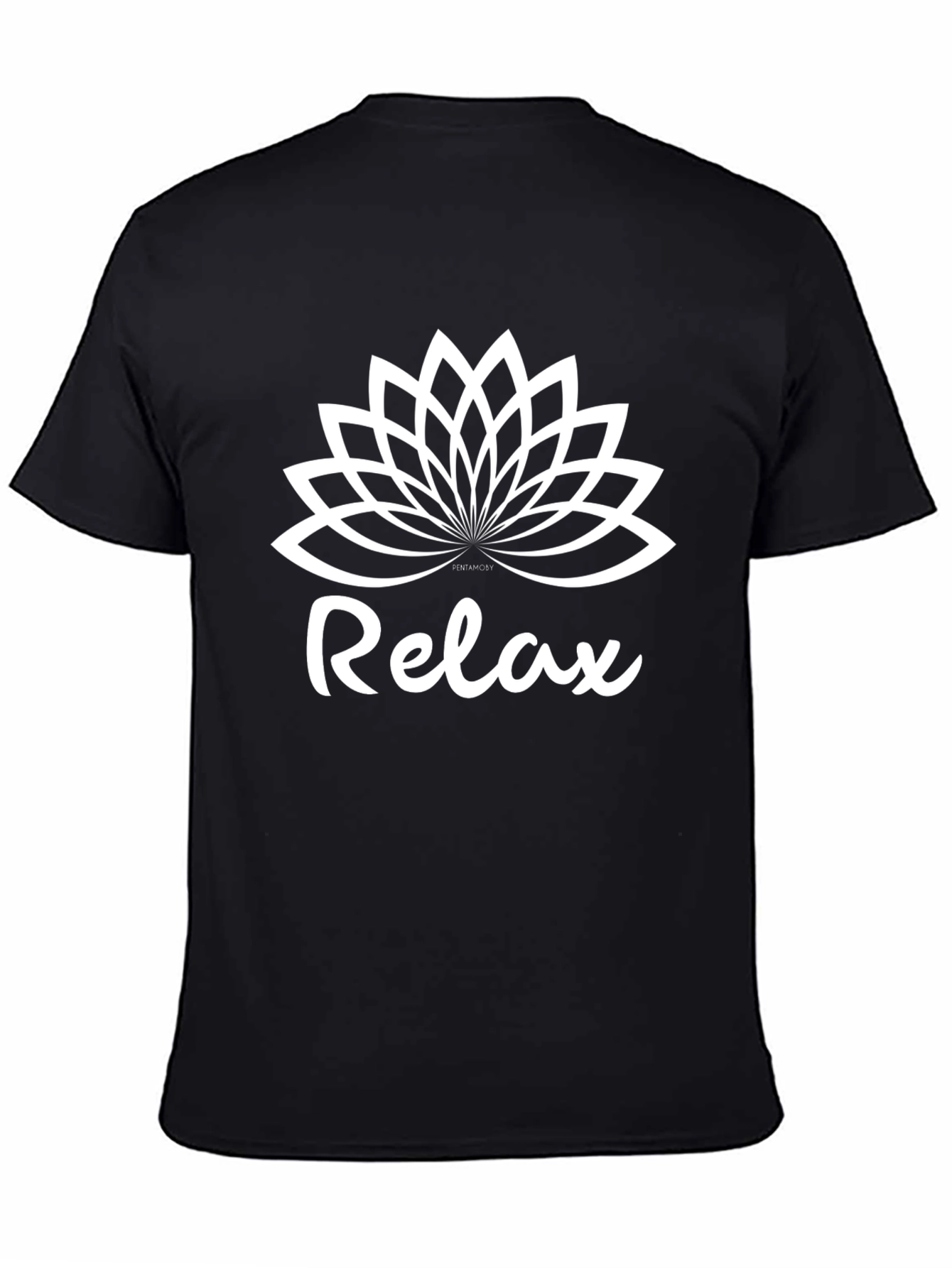 Relax Lotus Flower T-Shirt - Black