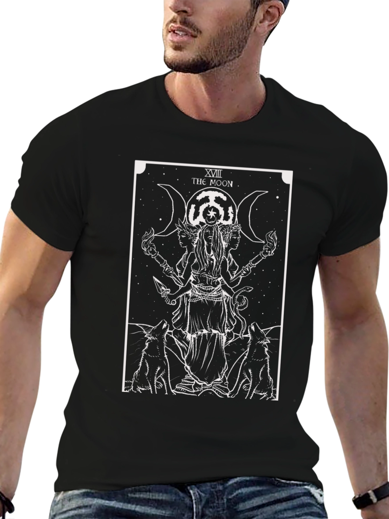 The Moon Tarot Card Graphic Tee