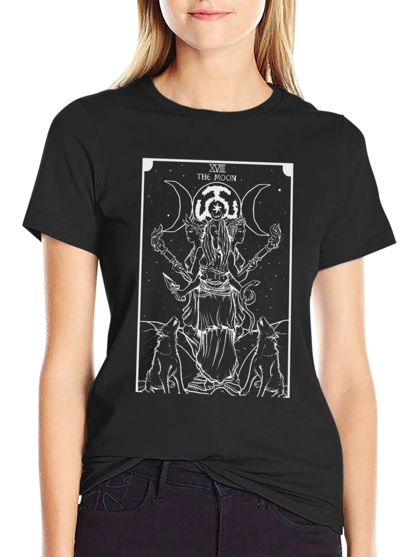 The Moon Tarot Card Graphic Tee