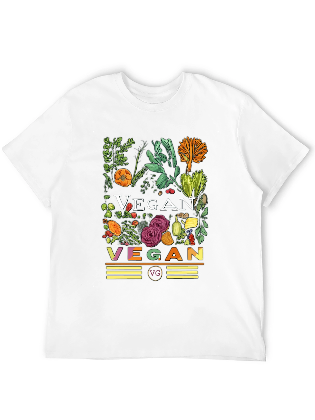 Vegan Floral T-Shirt - Black Graphic Tee