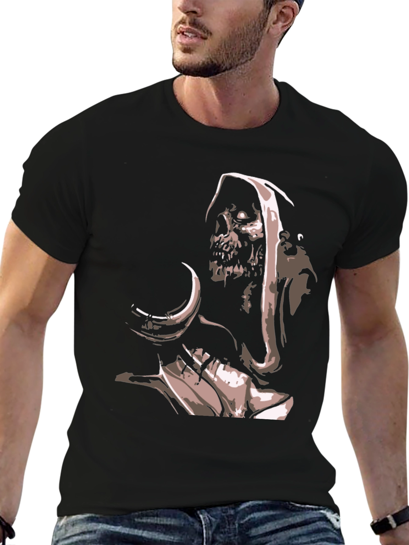 Grim Reaper Graphic Tee - Mens Black T-Shirt