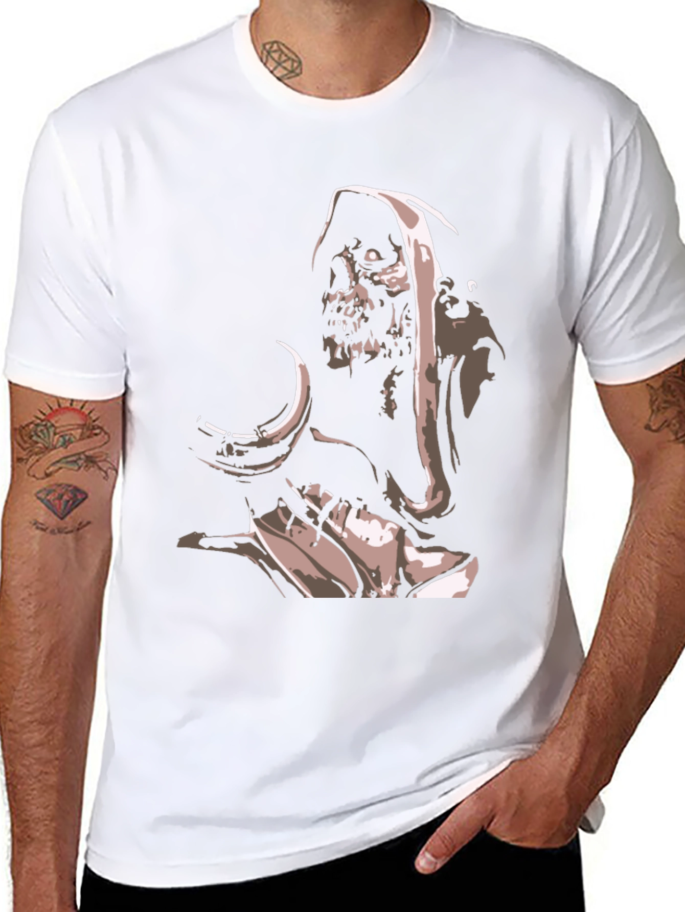Grim Reaper Graphic Tee - Mens Black T-Shirt