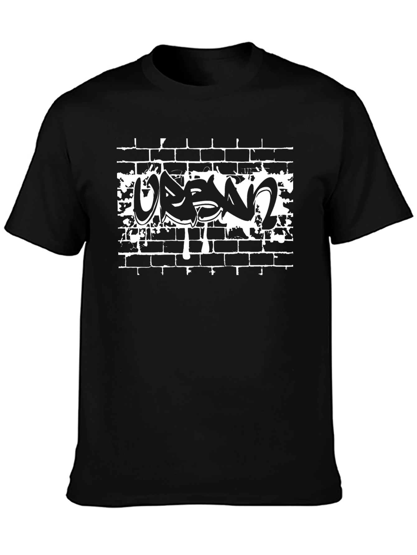 Urban Graffiti Brick Wall Graphic Tee