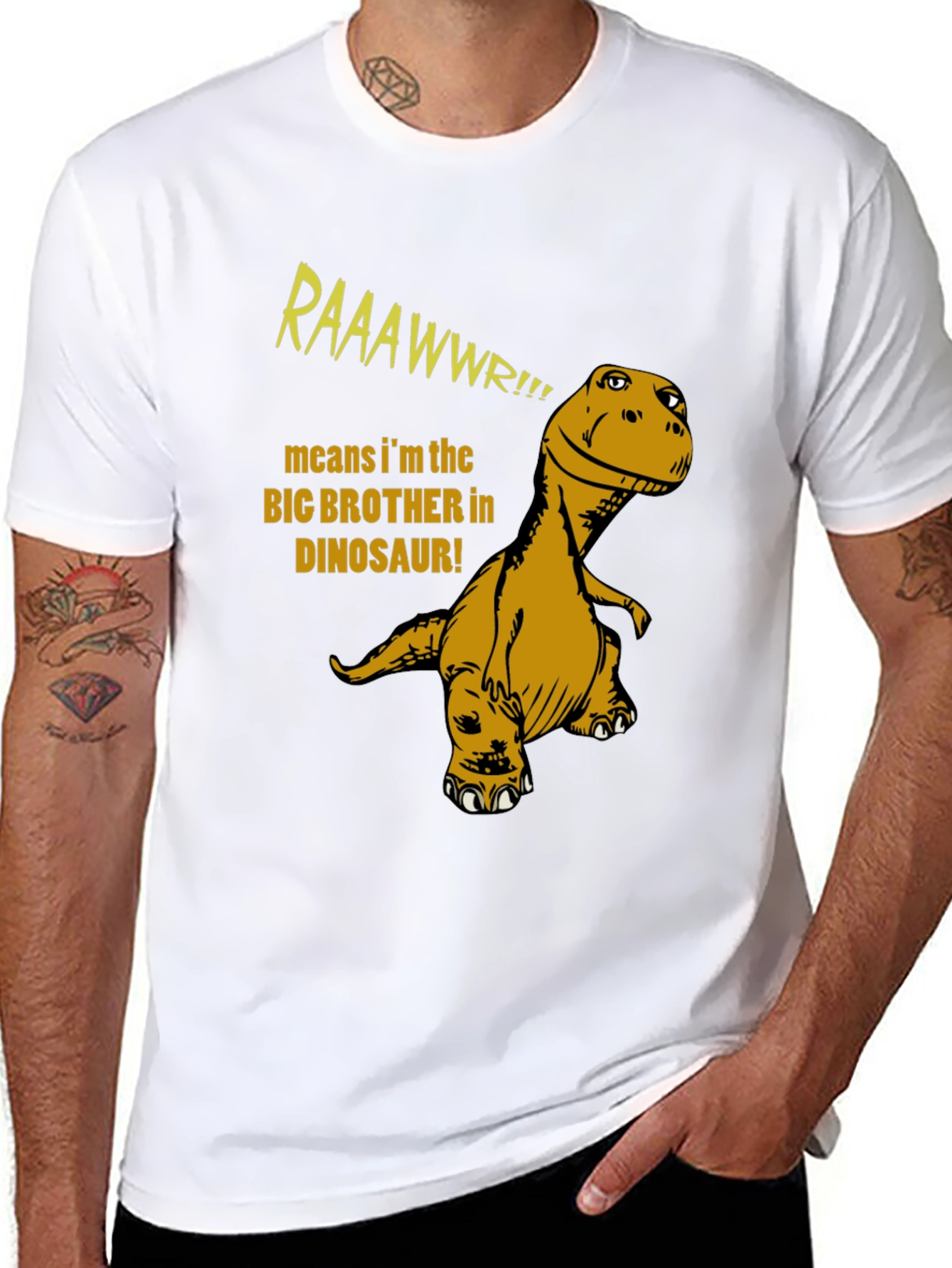Big Brother Dinosaur T-Shirt - RAAAWWR!