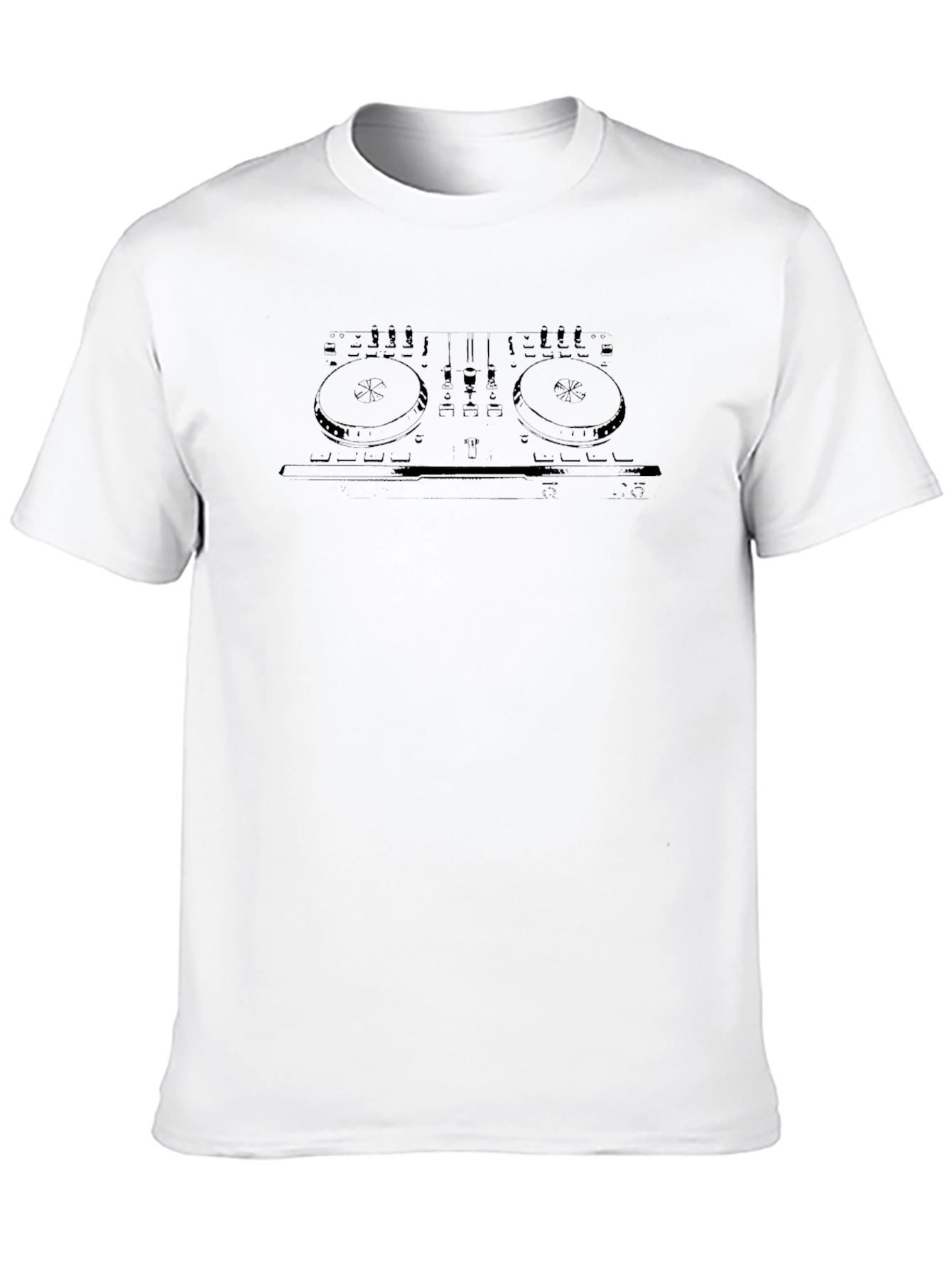 DJ Mixer Graphic Tee - Black Crewneck T-Shirt
