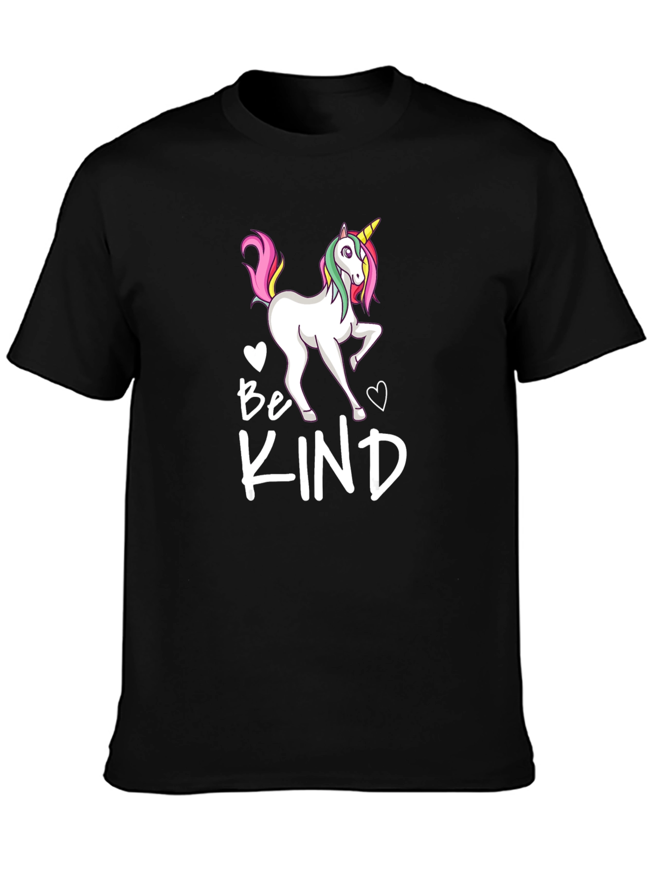 Be Kind Unicorn Black T-Shirt