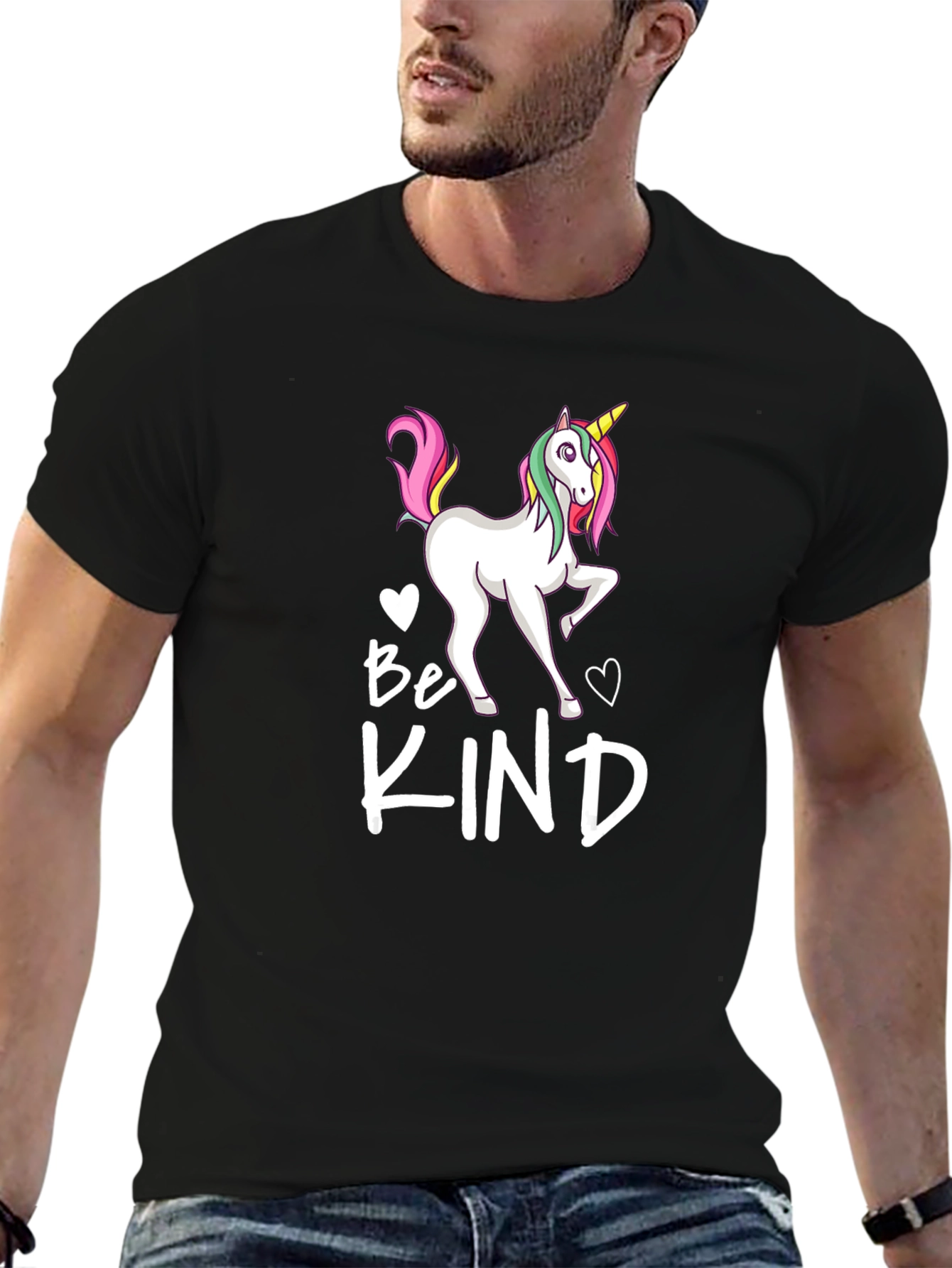 Be Kind Unicorn Black T-Shirt