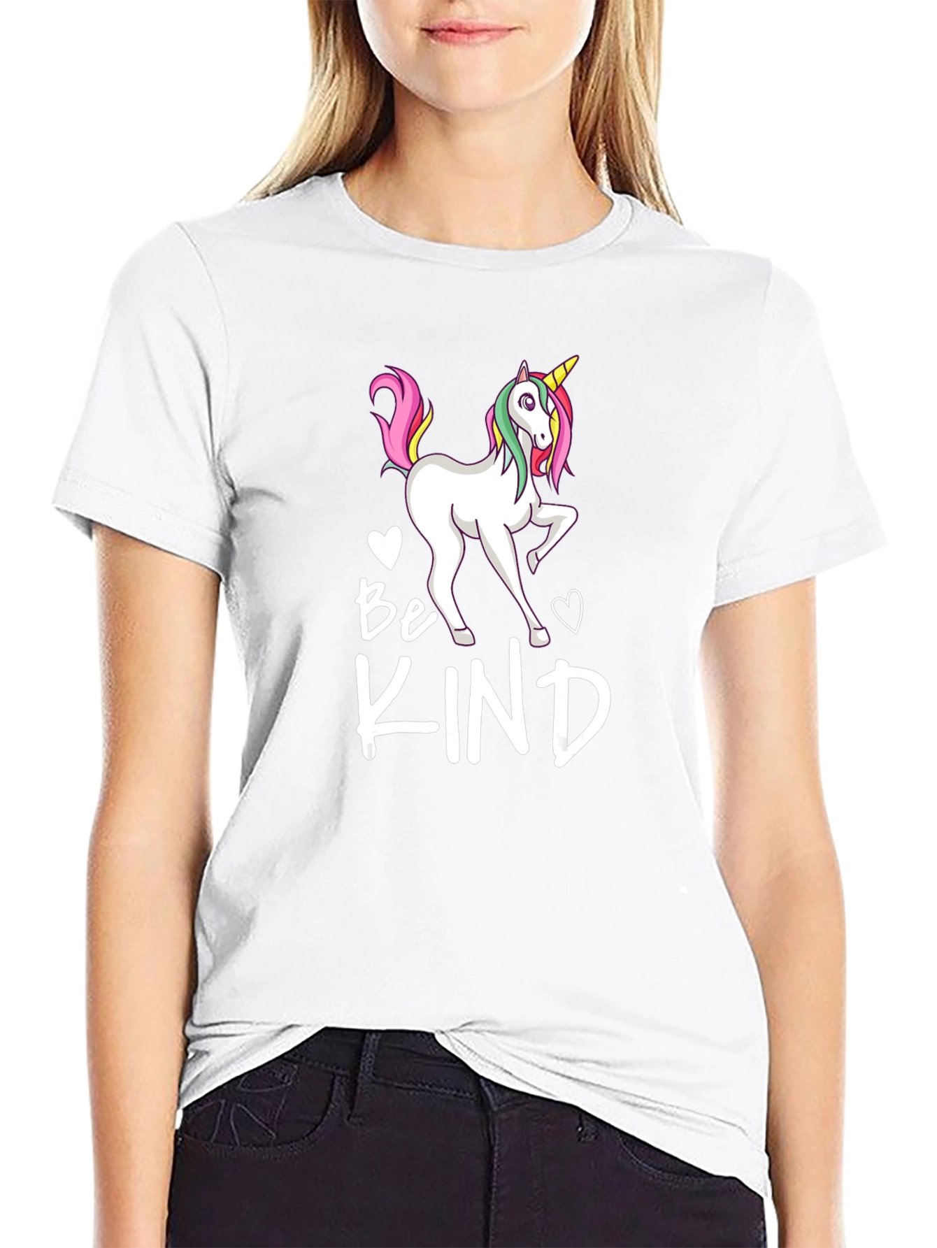 Be Kind Unicorn Black T-Shirt