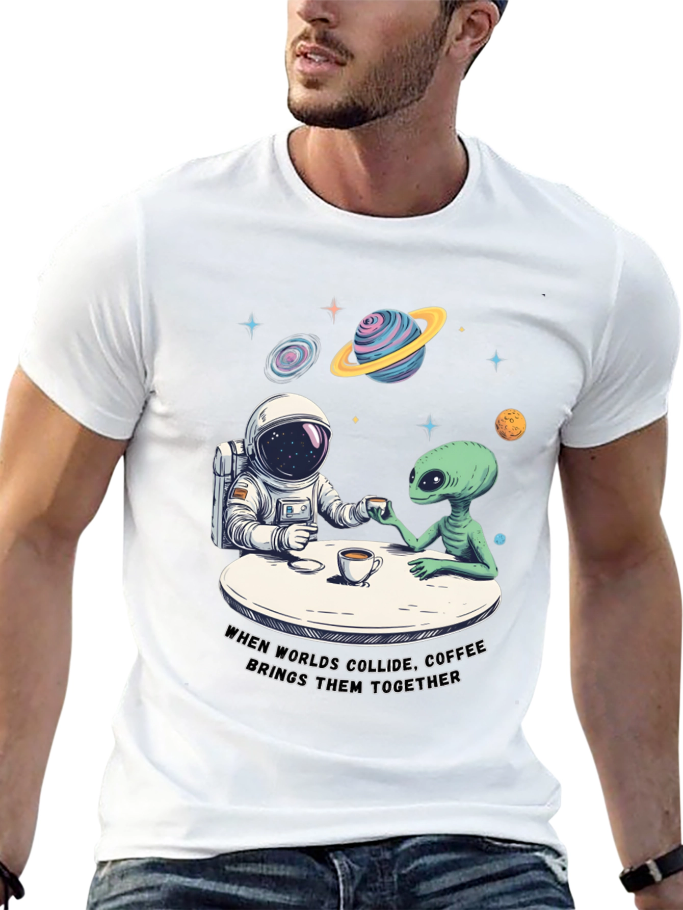 Worlds Collide Coffee T-Shirt