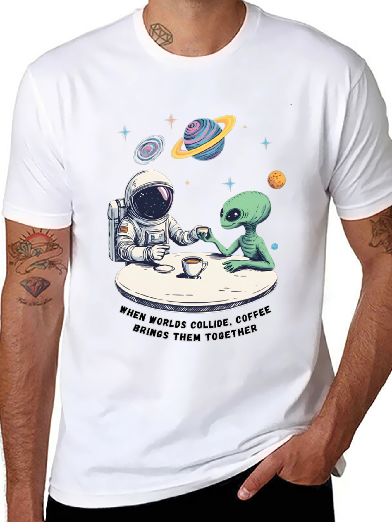 Worlds Collide Coffee T-Shirt